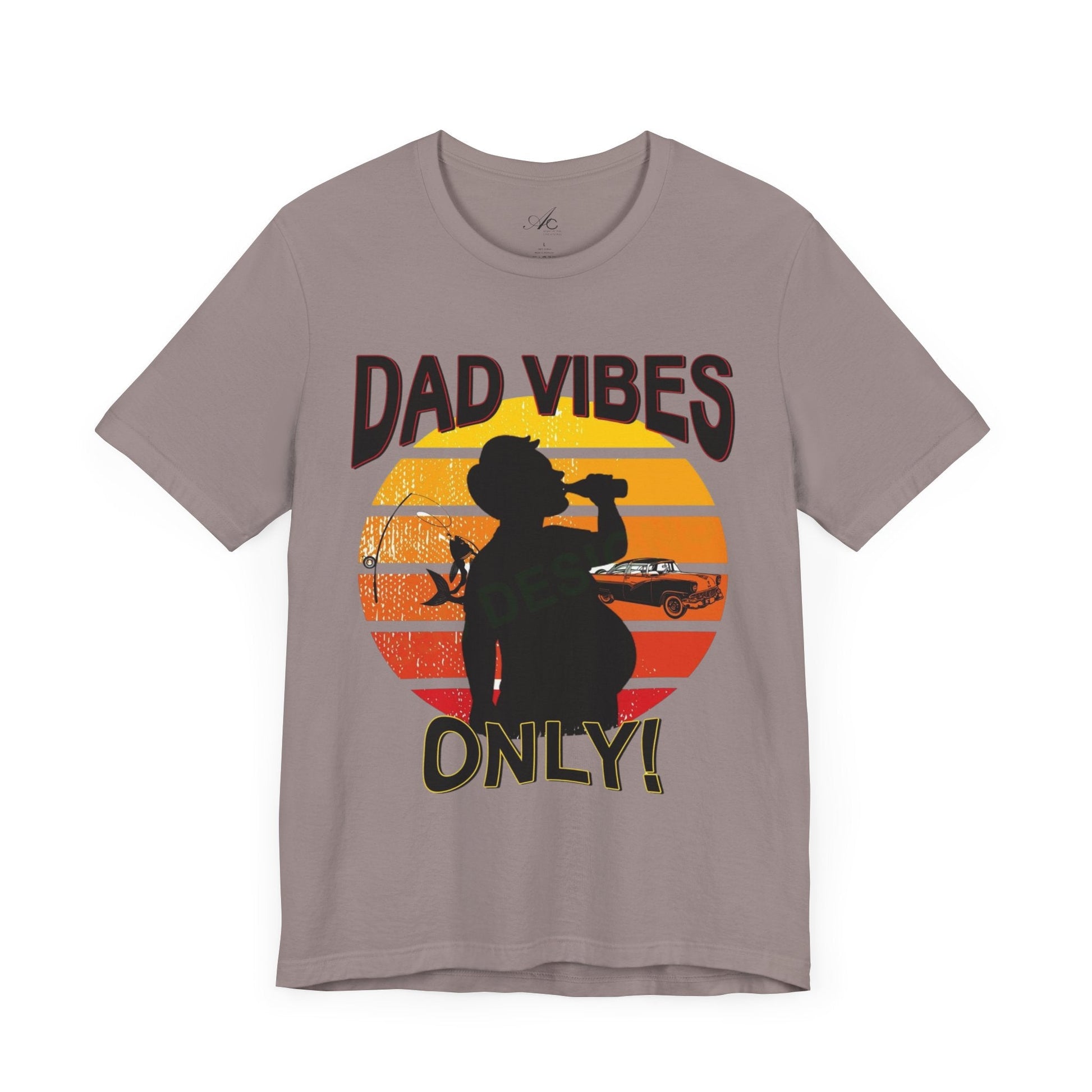 Dad Vibes Only Unisex Tee, Fun Casual T-Shirt for Dads, Perfect Gift for Father's Day, Summer Barbecue, Weekend Outing - Metamorphosis Creations