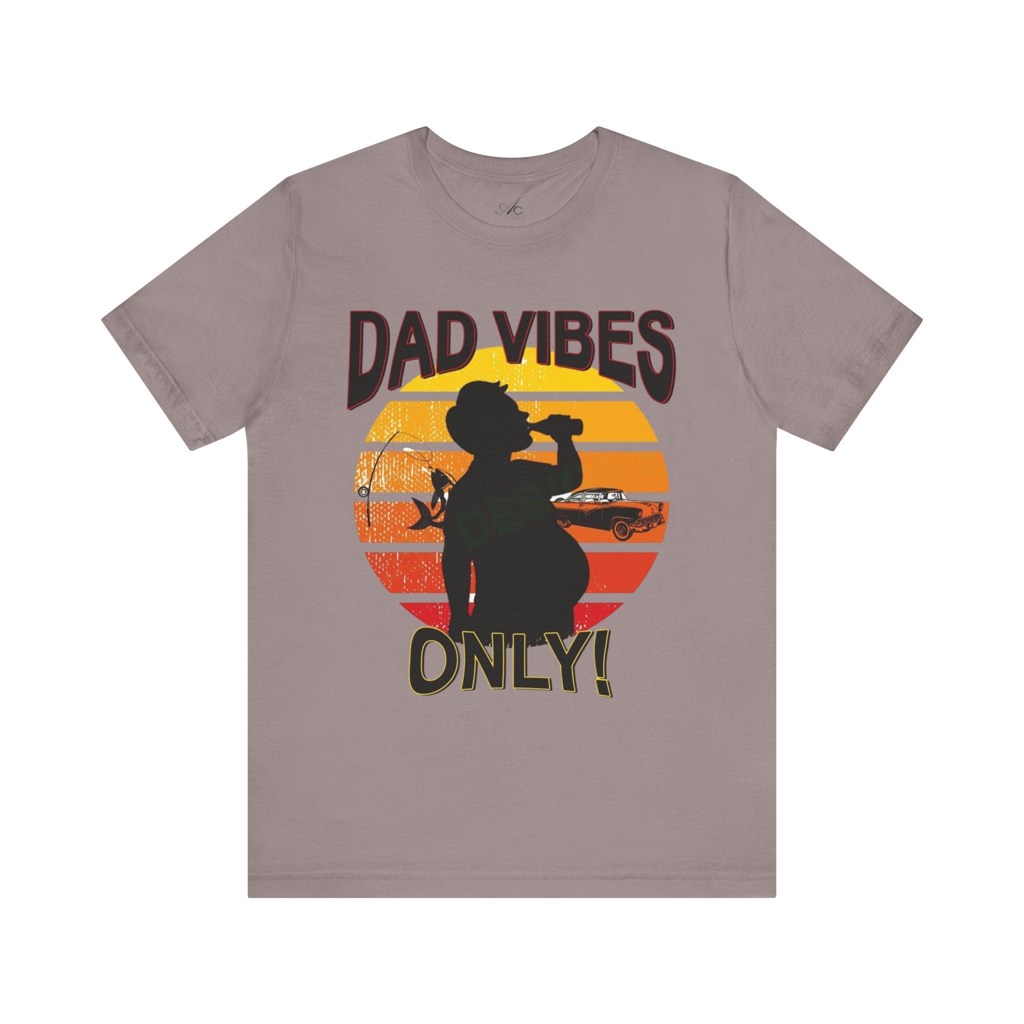 Dad Vibes Only Unisex Tee, Fun Casual T-Shirt for Dads, Perfect Gift for Father's Day, Summer Barbecue, Weekend Outing - Metamorphosis Creations