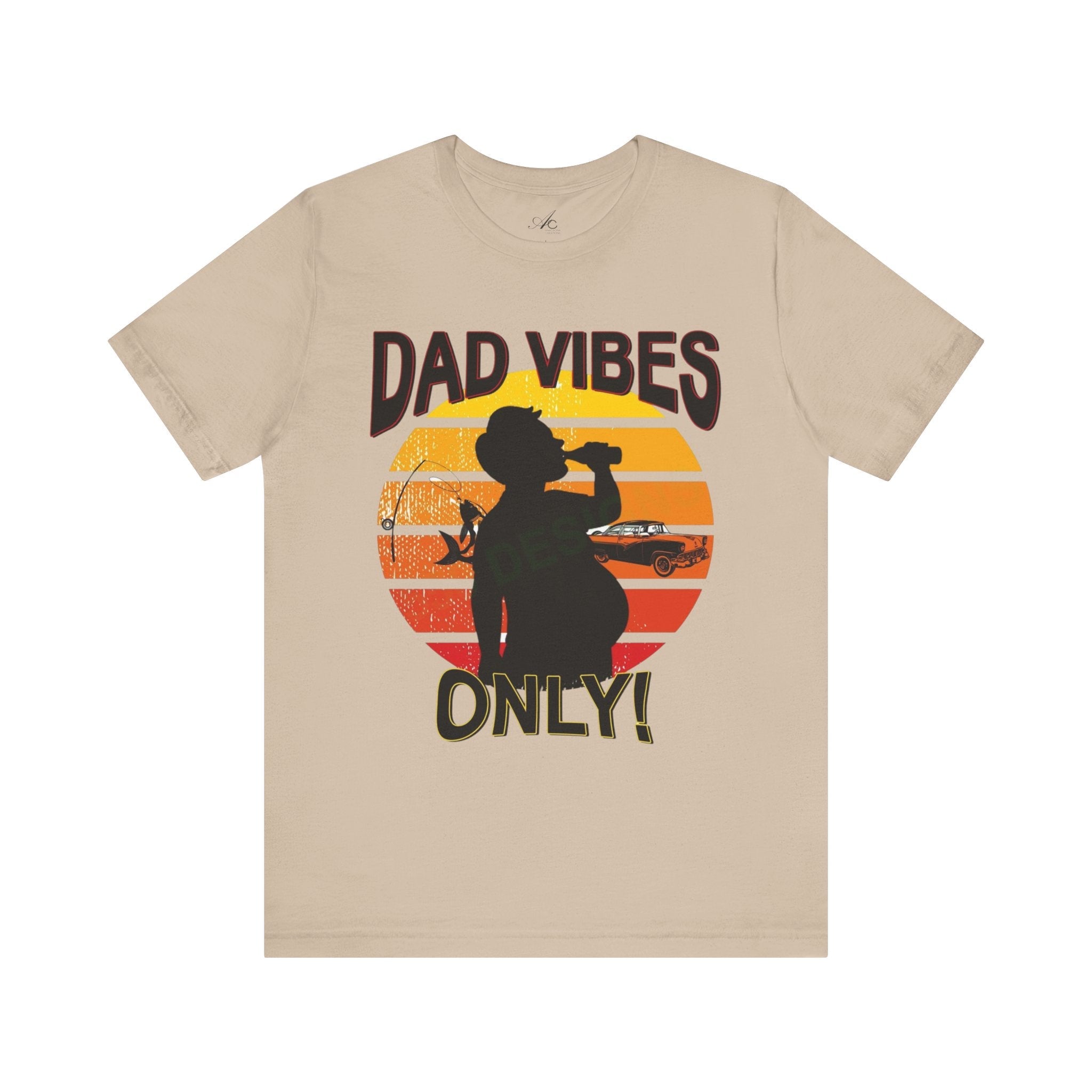 Dad Vibes Only Unisex Tee, Fun Casual T-Shirt for Dads, Perfect Gift for Father's Day, Summer Barbecue, Weekend Outing - Metamorphosis Creations