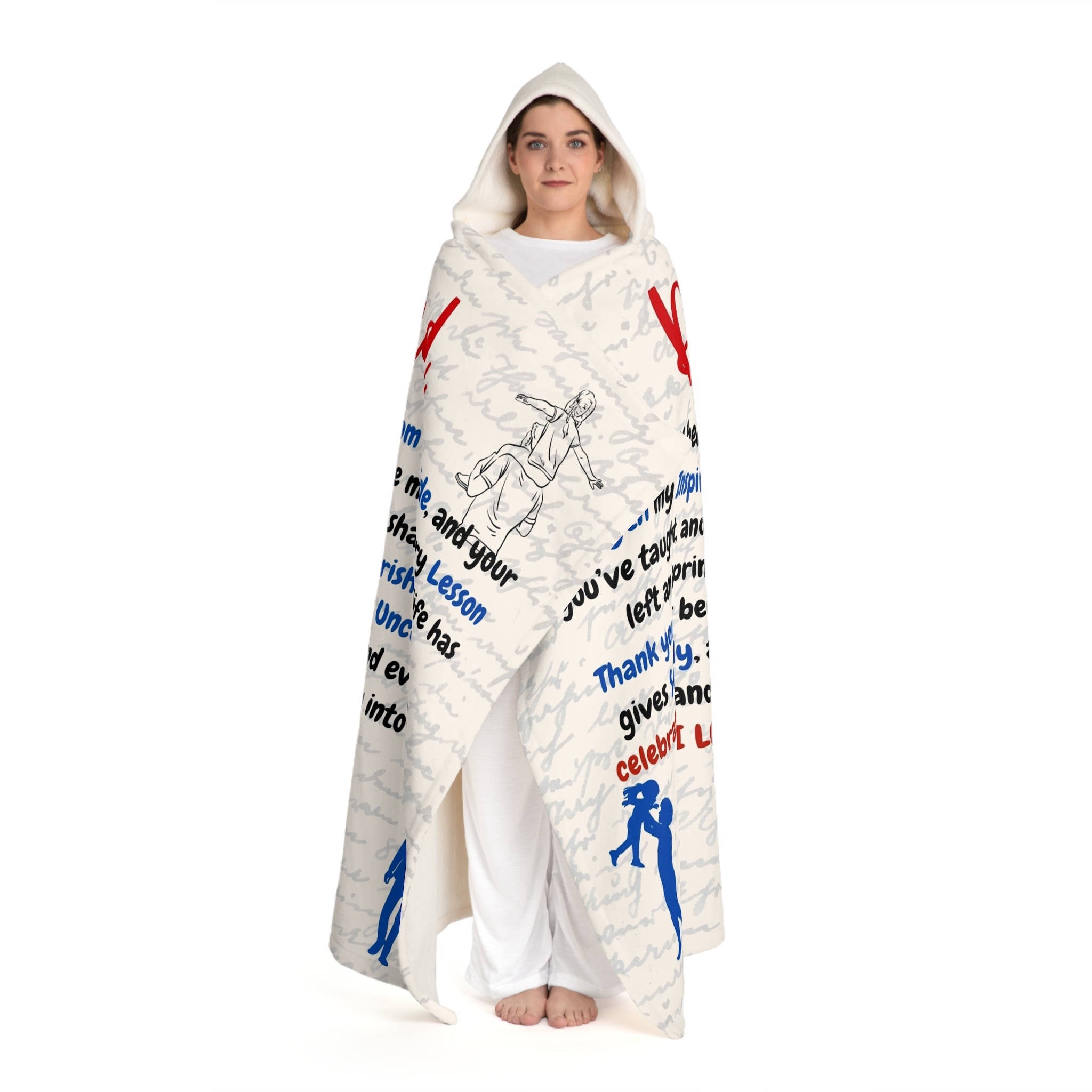 Dads Cozy Haven Personalized Fathers Day Blanket Hooded Sherpa Fleece Blanket - Metamorphosis Creations