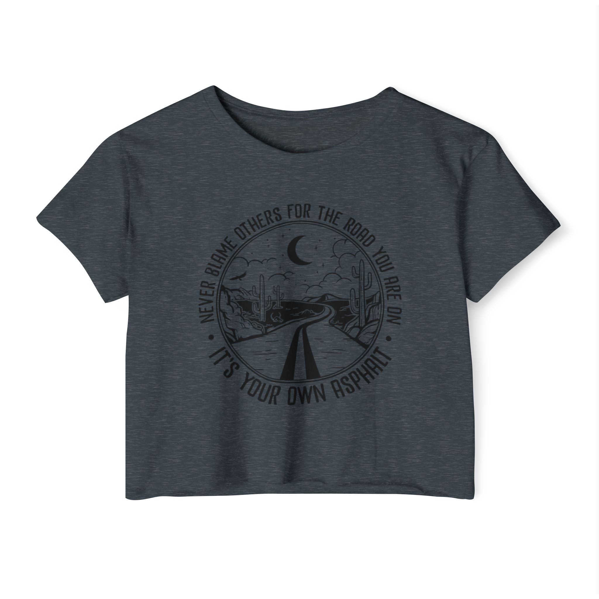 Desert Dream Crop Top - Women's Festival Tee, Boho Style Shirt, Inspirational Graphic Top, Summer Outfit, Road Trip Apparel - Metamorphosis Creations