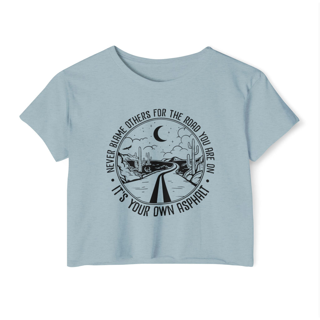 Desert Dream Crop Top - Women's Festival Tee, Boho Style Shirt, Inspirational Graphic Top, Summer Outfit, Road Trip Apparel - Metamorphosis Creations