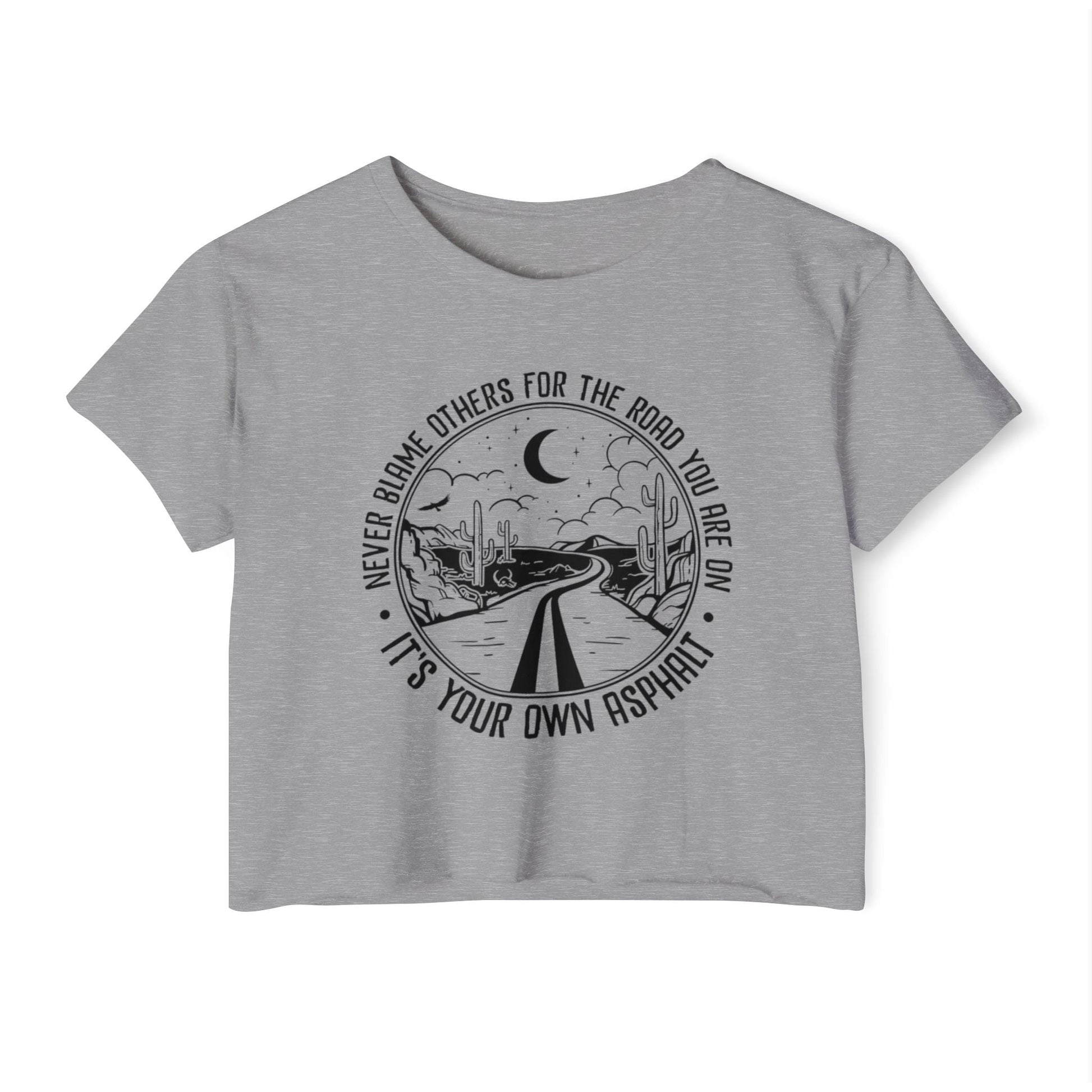 Desert Dream Crop Top - Women's Festival Tee, Boho Style Shirt, Inspirational Graphic Top, Summer Outfit, Road Trip Apparel - Metamorphosis Creations