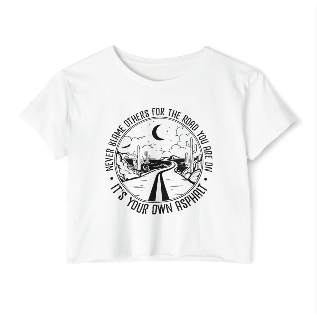 Desert Dream Crop Top - Women's Festival Tee, Boho Style Shirt, Inspirational Graphic Top, Summer Outfit, Road Trip Apparel - Metamorphosis Creations