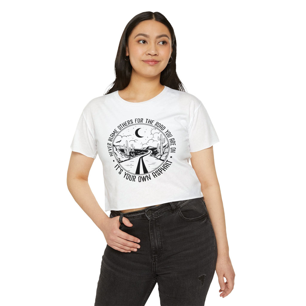 Desert Dream Crop Top - Women's Festival Tee, Boho Style Shirt, Inspirational Graphic Top, Summer Outfit, Road Trip Apparel - Metamorphosis Creations