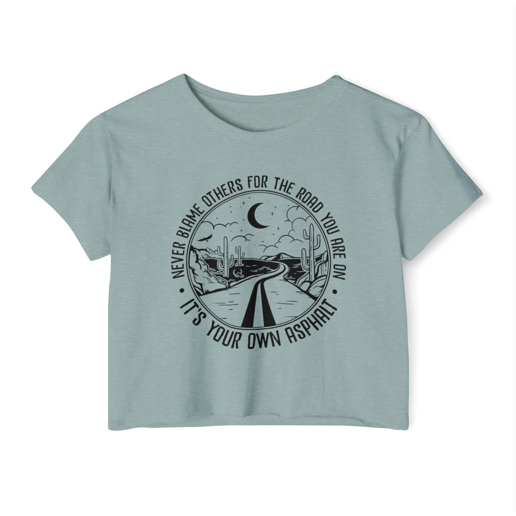 Desert Dream Crop Top - Women's Festival Tee, Boho Style Shirt, Inspirational Graphic Top, Summer Outfit, Road Trip Apparel - Metamorphosis Creations