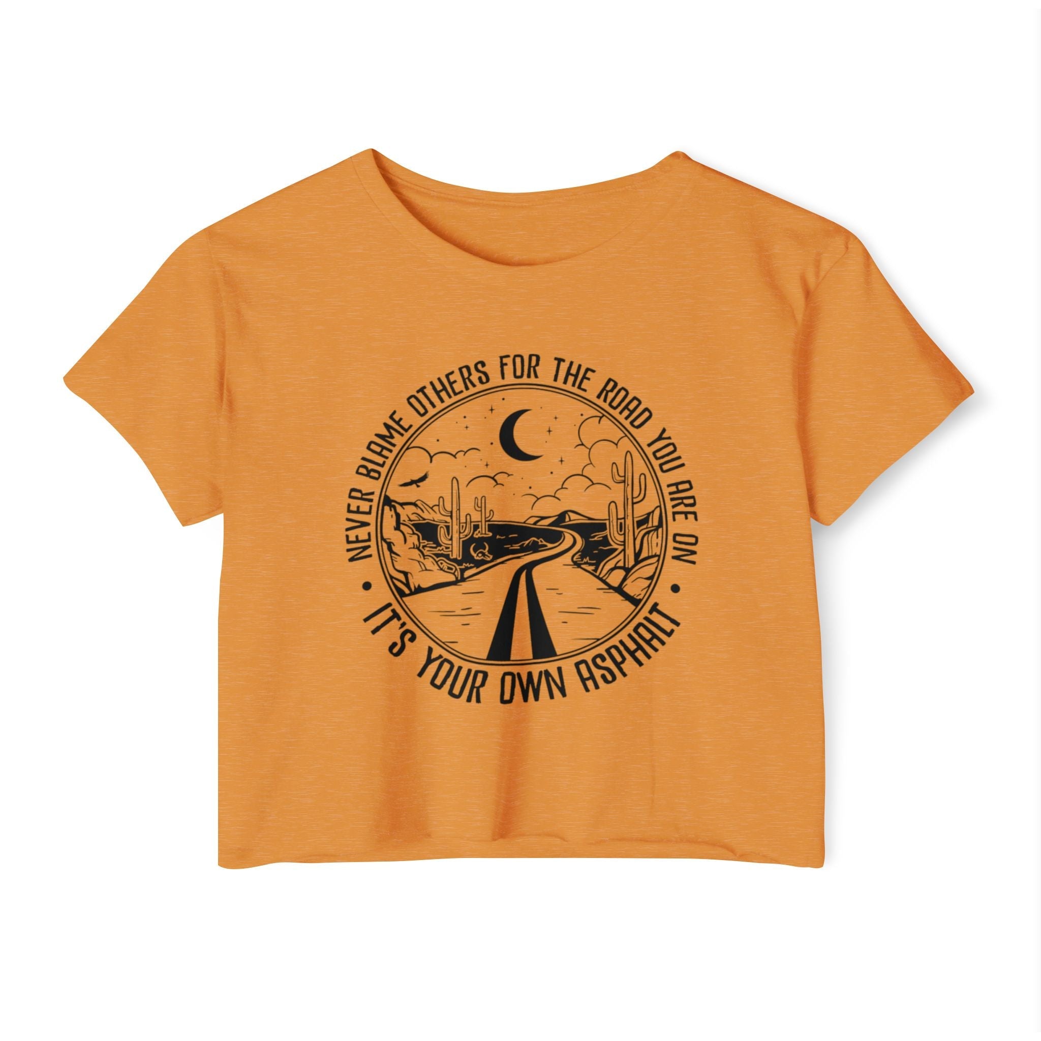 Desert Dream Crop Top - Women's Festival Tee, Boho Style Shirt, Inspirational Graphic Top, Summer Outfit, Road Trip Apparel - Metamorphosis Creations