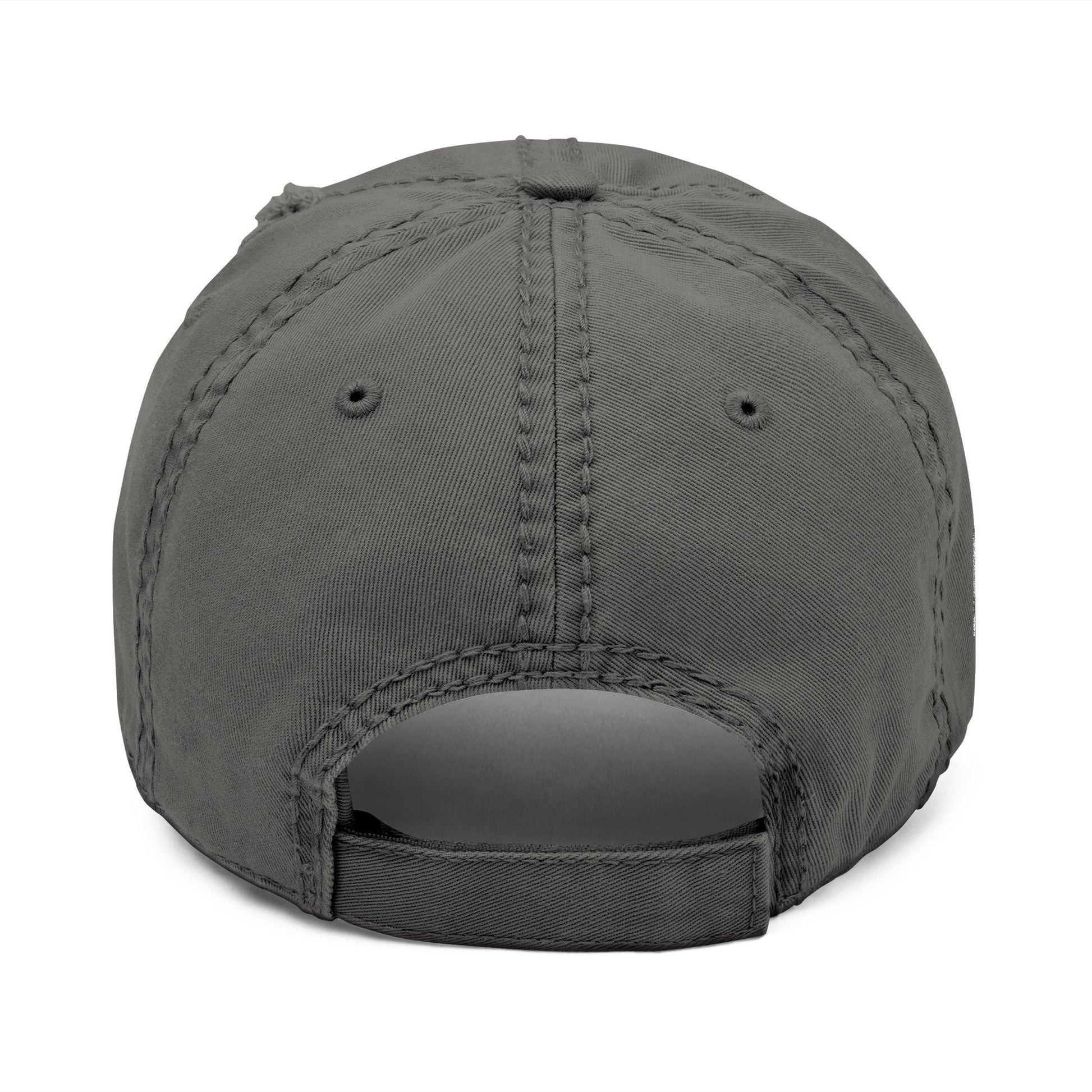 Distressed Hat with Embroidered Joint Design, Casual Cap for Cannabis Lovers, Gift for Stoners, Relaxed Fit Hat - Metamorphosis Creations