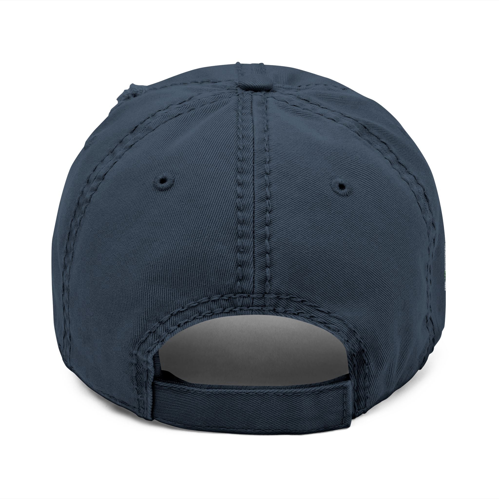 Distressed Hat with Embroidered Joint Design, Casual Cap for Cannabis Lovers, Gift for Stoners, Relaxed Fit Hat - Metamorphosis Creations