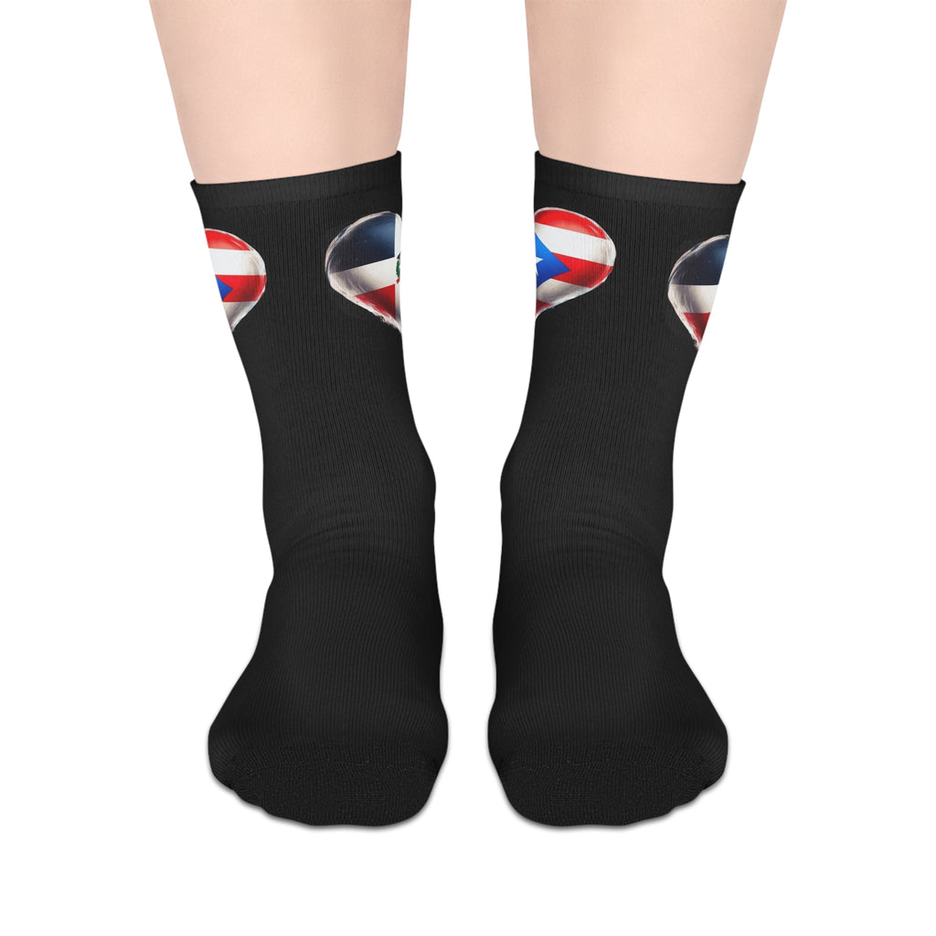 DomiRikan Flag Mid - Length Socks | Comfortable Footwear for Gifting, Daily Wear, Sports & Patriotic Events - Metamorphosis Creations