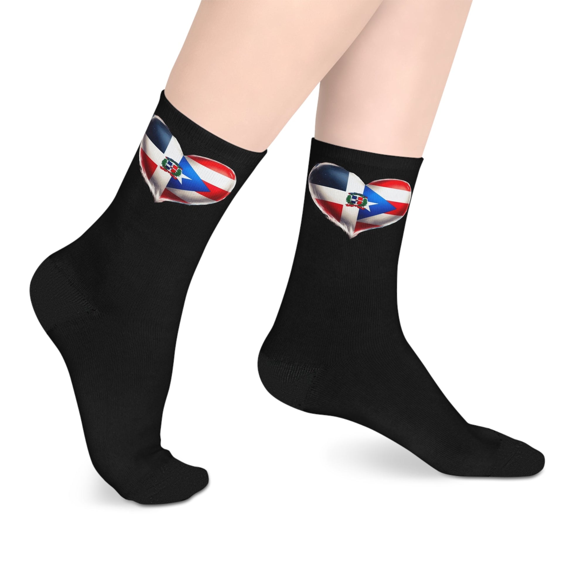 DomiRikan Flag Mid - Length Socks | Comfortable Footwear for Gifting, Daily Wear, Sports & Patriotic Events - Metamorphosis Creations