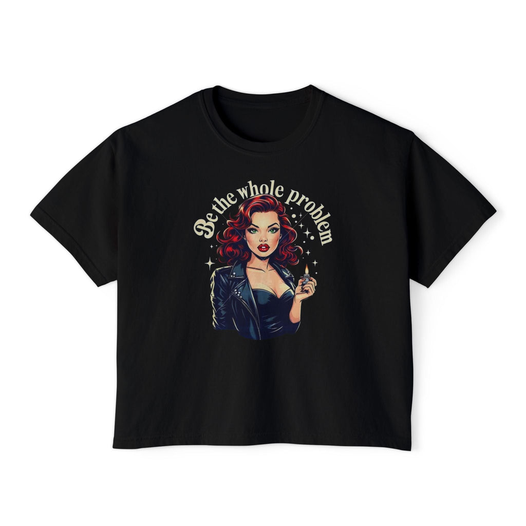 Edgy Vintage Women's Boxy Tee - Retro Graphic Tee, Casual Chic Top, Perfect Gift for Her, Streetwear Style, Iconic Vintage Fashion - Metamorphosis Creations