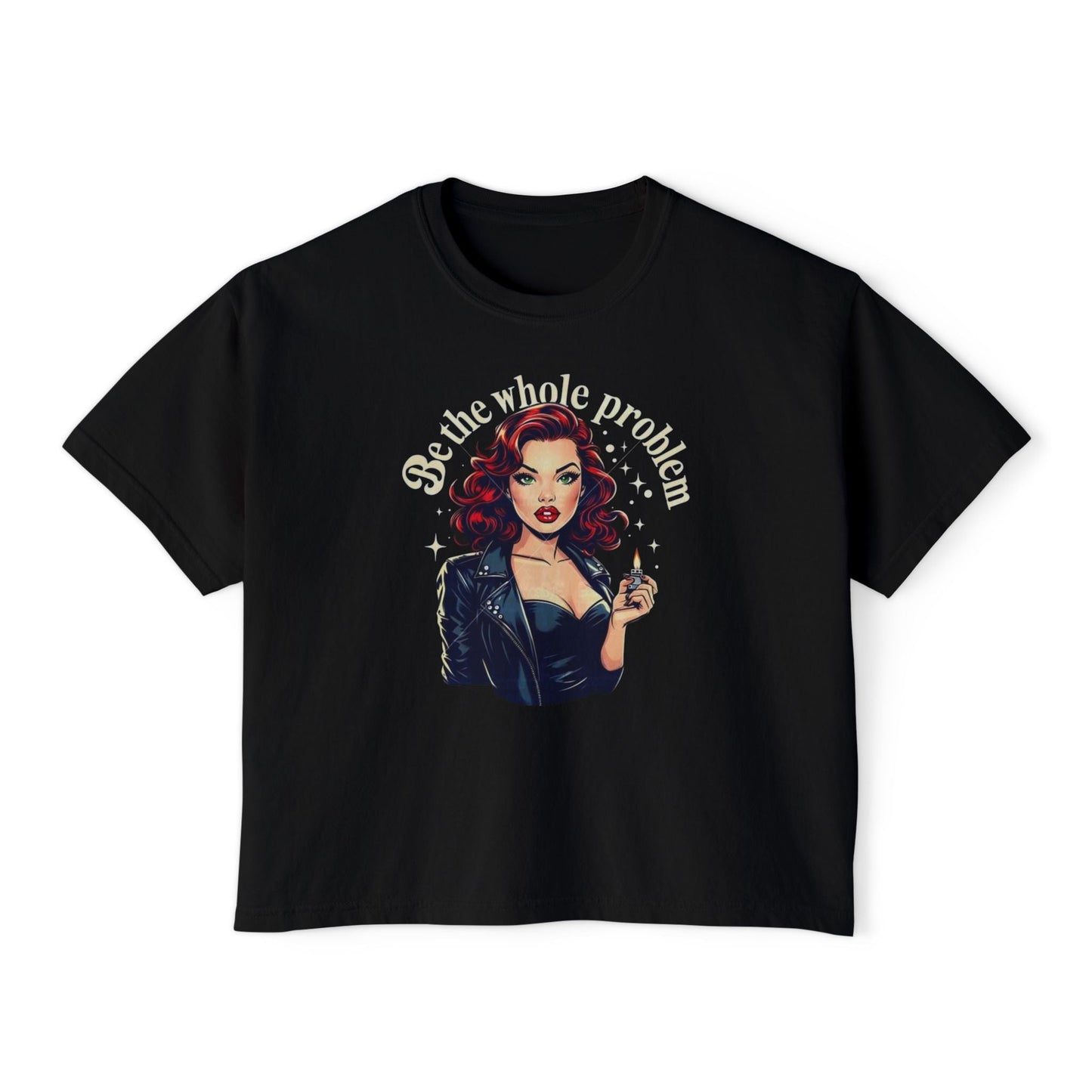 Edgy Vintage Women's Boxy Tee - Retro Graphic Tee, Casual Chic Top, Perfect Gift for Her, Streetwear Style, Iconic Vintage Fashion - Metamorphosis Creations