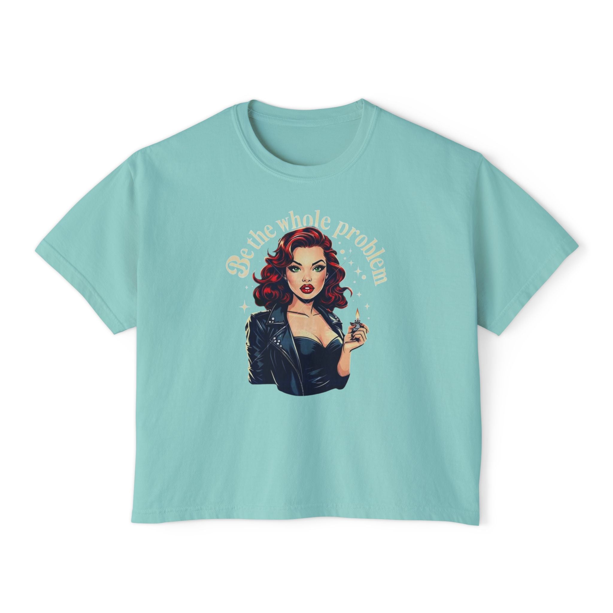 Edgy Vintage Women's Boxy Tee - Retro Graphic Tee, Casual Chic Top, Perfect Gift for Her, Streetwear Style, Iconic Vintage Fashion - Metamorphosis Creations