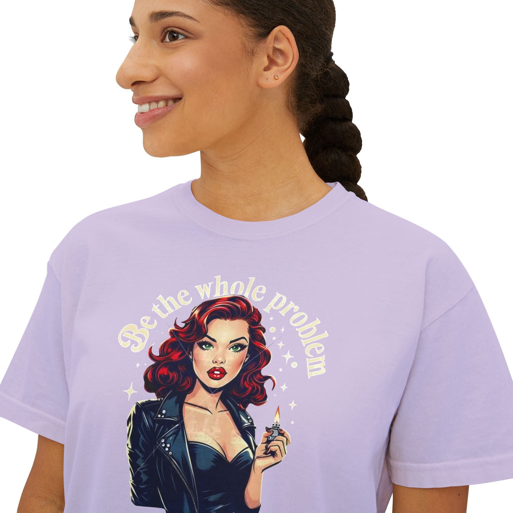 Edgy Vintage Women's Boxy Tee - Retro Graphic Tee, Casual Chic Top, Perfect Gift for Her, Streetwear Style, Iconic Vintage Fashion - Metamorphosis Creations