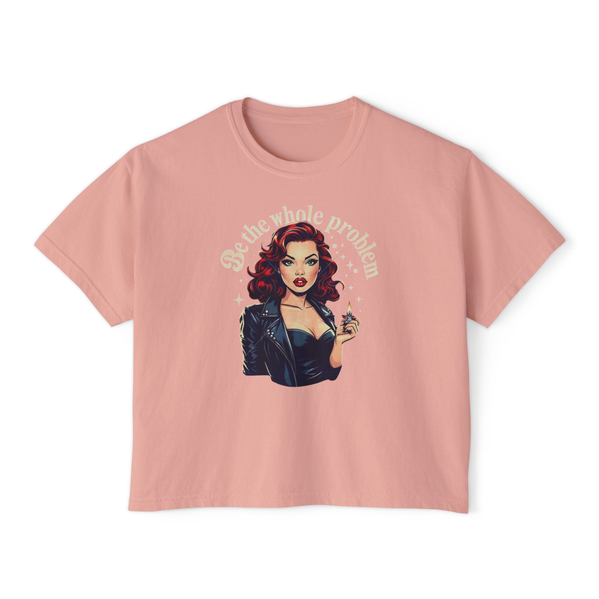 Edgy Vintage Women's Boxy Tee - Retro Graphic Tee, Casual Chic Top, Perfect Gift for Her, Streetwear Style, Iconic Vintage Fashion - Metamorphosis Creations