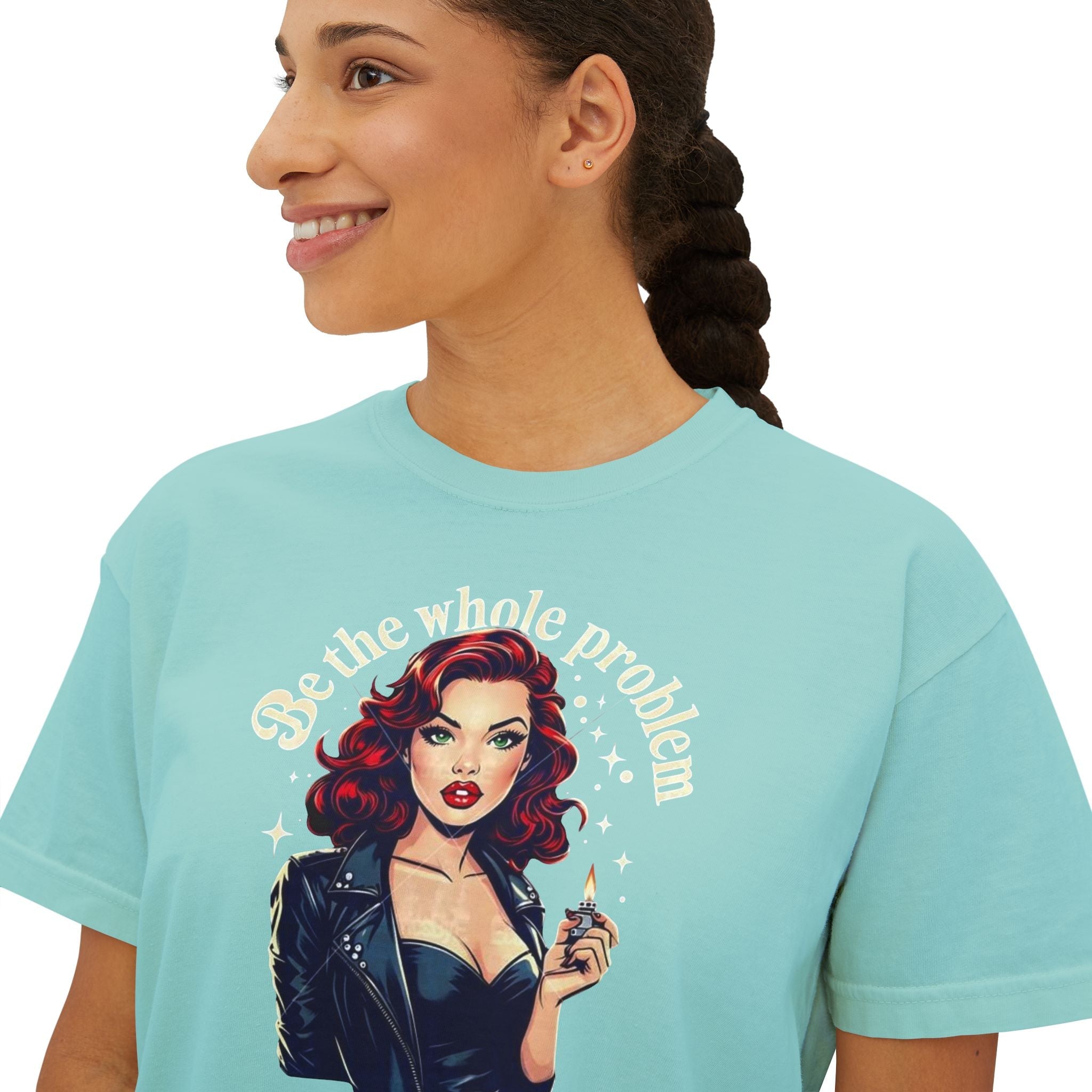 Edgy Vintage Women's Boxy Tee - Retro Graphic Tee, Casual Chic Top, Perfect Gift for Her, Streetwear Style, Iconic Vintage Fashion - Metamorphosis Creations