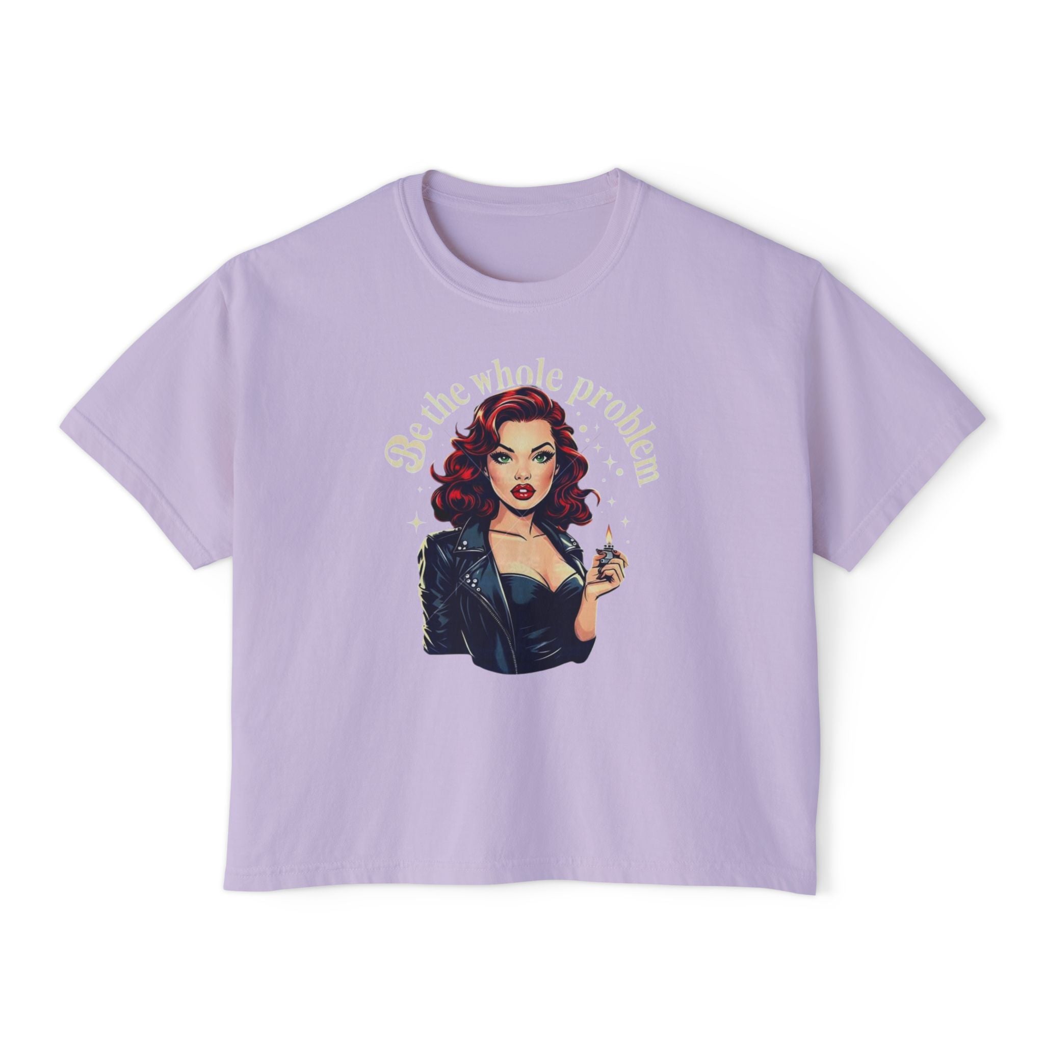 Edgy Vintage Women's Boxy Tee - Retro Graphic Tee, Casual Chic Top, Perfect Gift for Her, Streetwear Style, Iconic Vintage Fashion - Metamorphosis Creations