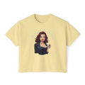 Edgy Vintage Women's Boxy Tee - Retro Graphic Tee, Casual Chic Top, Perfect Gift for Her, Streetwear Style, Iconic Vintage Fashion - Metamorphosis Creations