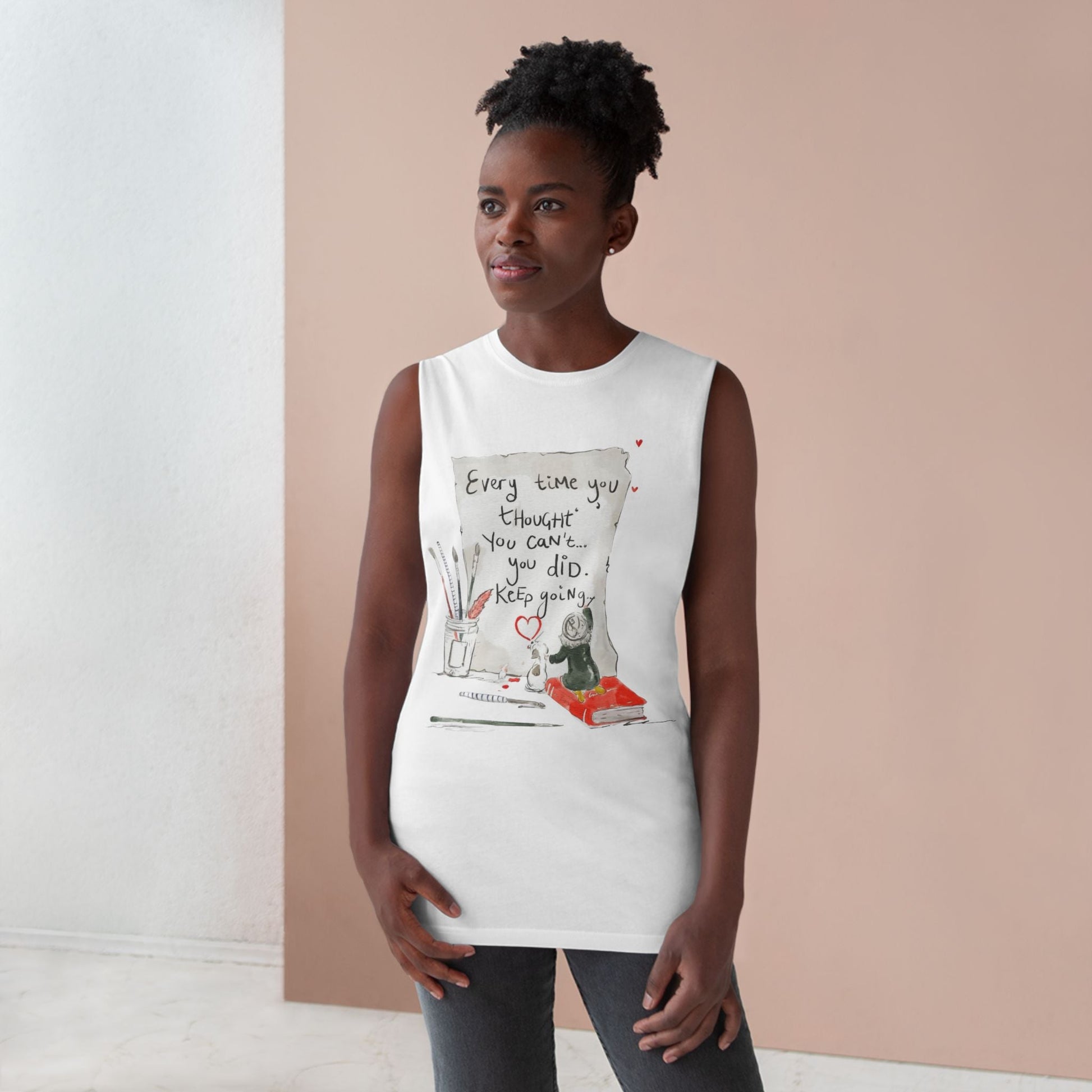 Effortlessly Cool & Made to Move Inspirational Quote Unisex Tank Top, Motivational Workout Shirt, Casual Summer Wear, Gift for Athletes, Encouragement Apparel - Metamorphosis Creations