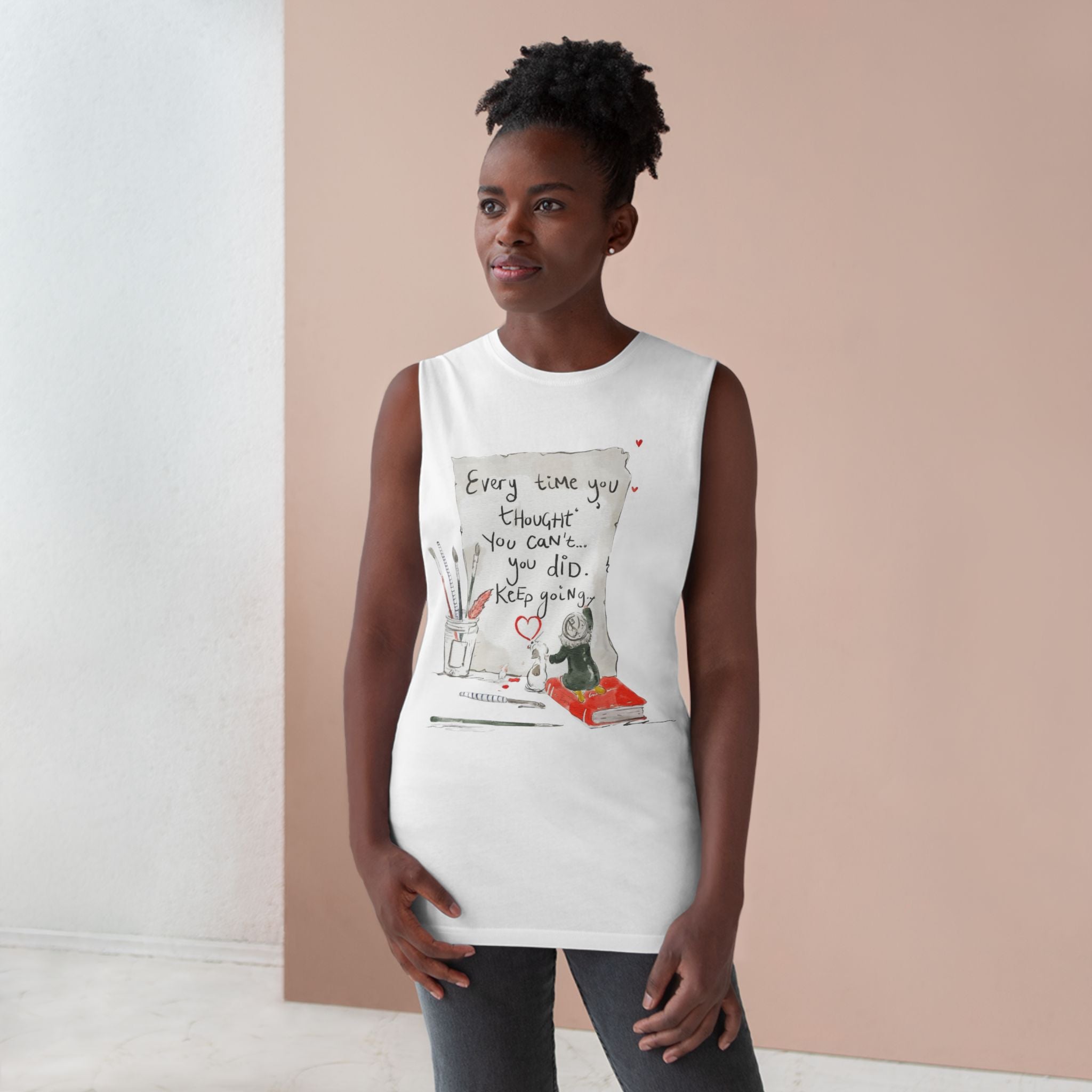 Effortlessly Cool & Made to Move Inspirational Quote Unisex Tank Top, Motivational Workout Shirt, Casual Summer Wear, Gift for Athletes, Encouragement Apparel - Metamorphosis Creations
