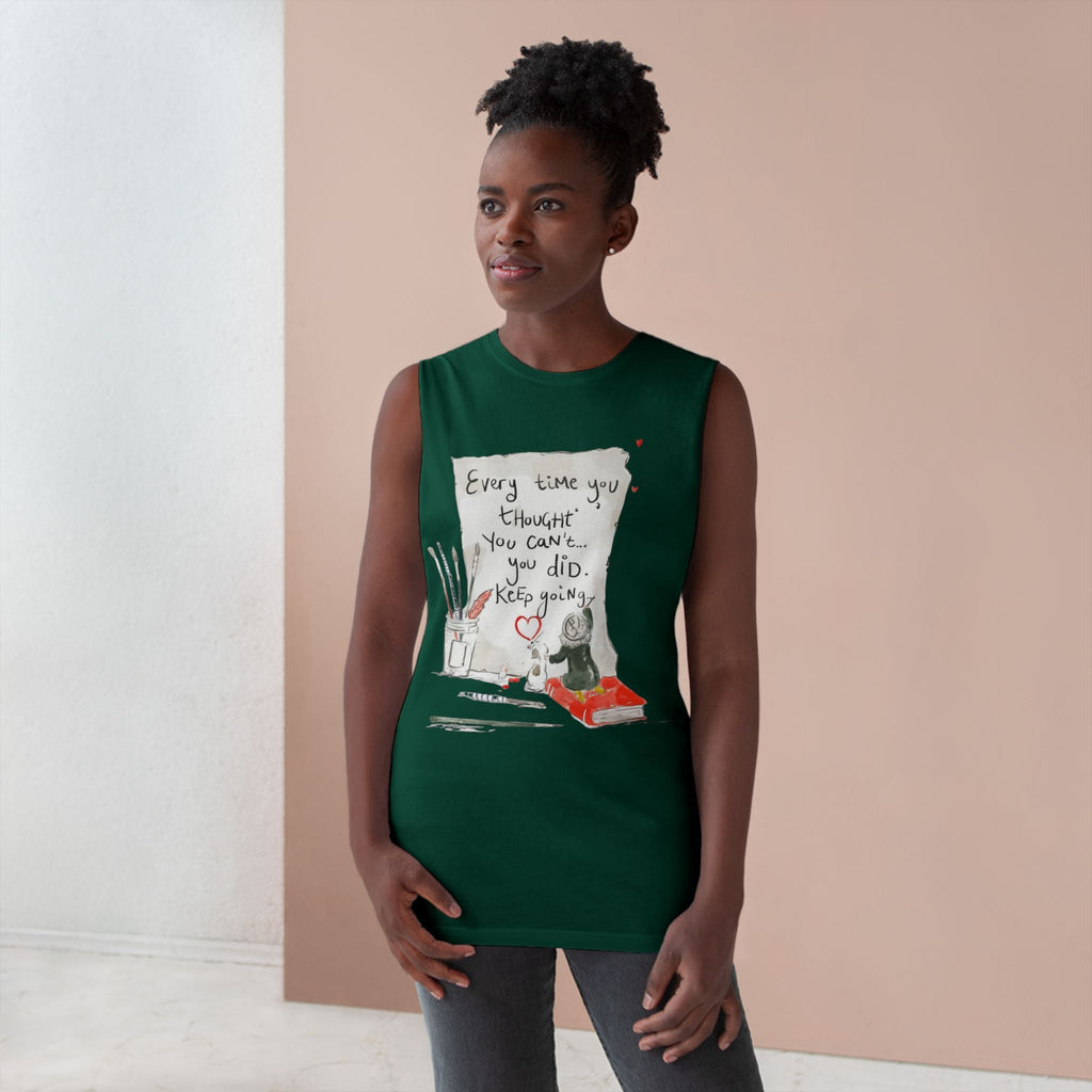 Effortlessly Cool & Made to Move Inspirational Quote Unisex Tank Top, Motivational Workout Shirt, Casual Summer Wear, Gift for Athletes, Encouragement Apparel - Metamorphosis Creations