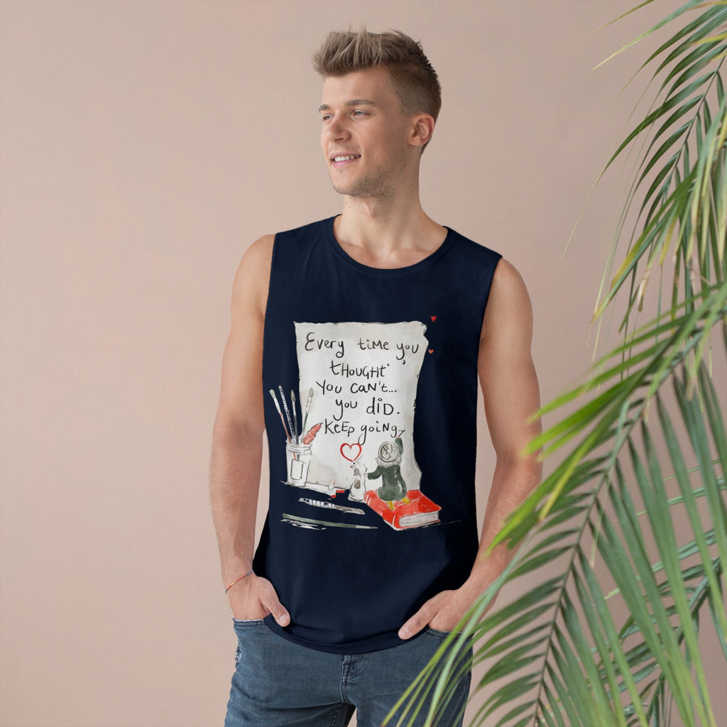 Effortlessly Cool & Made to Move Inspirational Quote Unisex Tank Top, Motivational Workout Shirt, Casual Summer Wear, Gift for Athletes, Encouragement Apparel - Metamorphosis Creations