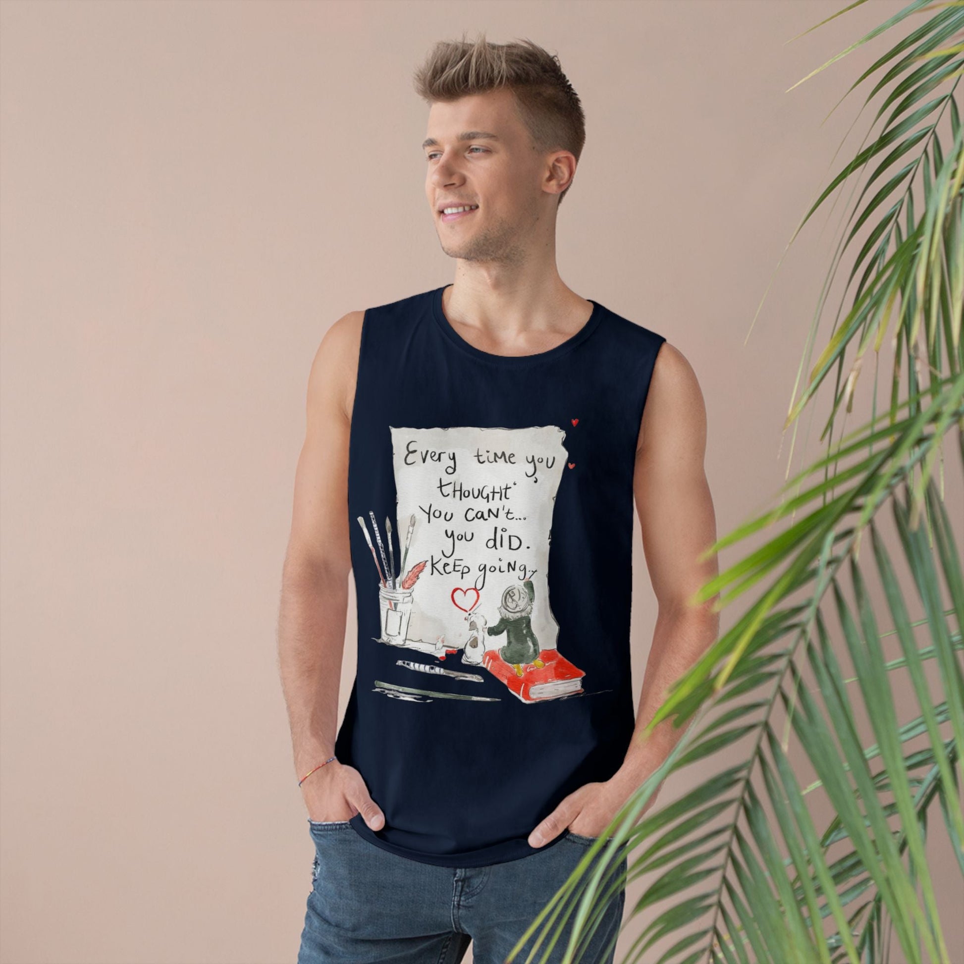 Effortlessly Cool & Made to Move Inspirational Quote Unisex Tank Top, Motivational Workout Shirt, Casual Summer Wear, Gift for Athletes, Encouragement Apparel - Metamorphosis Creations