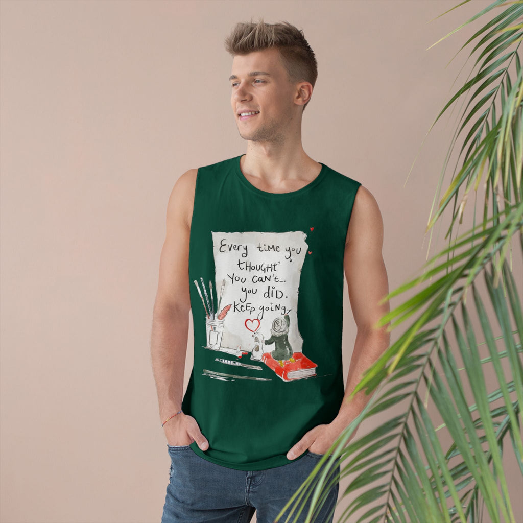 Effortlessly Cool & Made to Move Inspirational Quote Unisex Tank Top, Motivational Workout Shirt, Casual Summer Wear, Gift for Athletes, Encouragement Apparel - Metamorphosis Creations