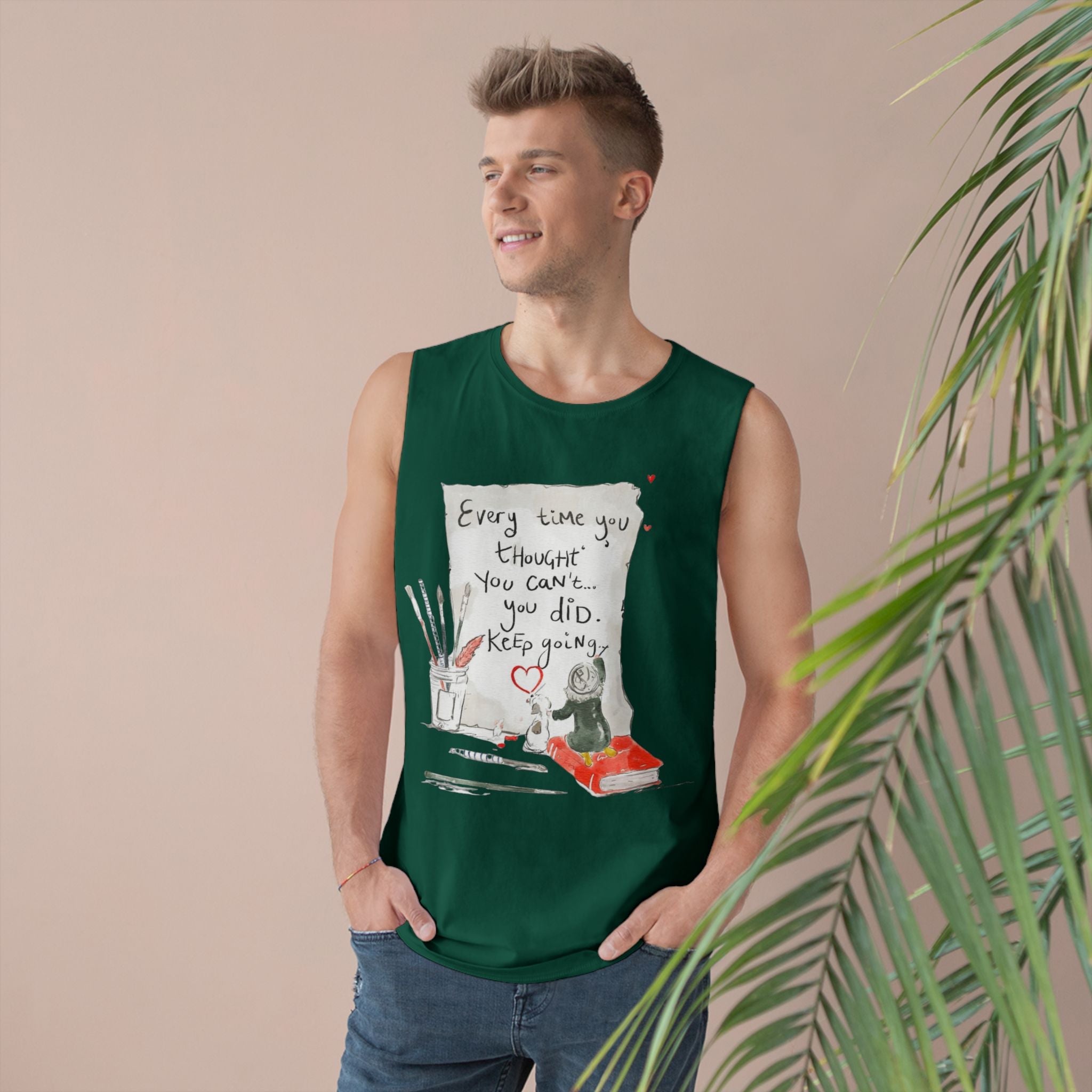 Effortlessly Cool & Made to Move Inspirational Quote Unisex Tank Top, Motivational Workout Shirt, Casual Summer Wear, Gift for Athletes, Encouragement Apparel - Metamorphosis Creations