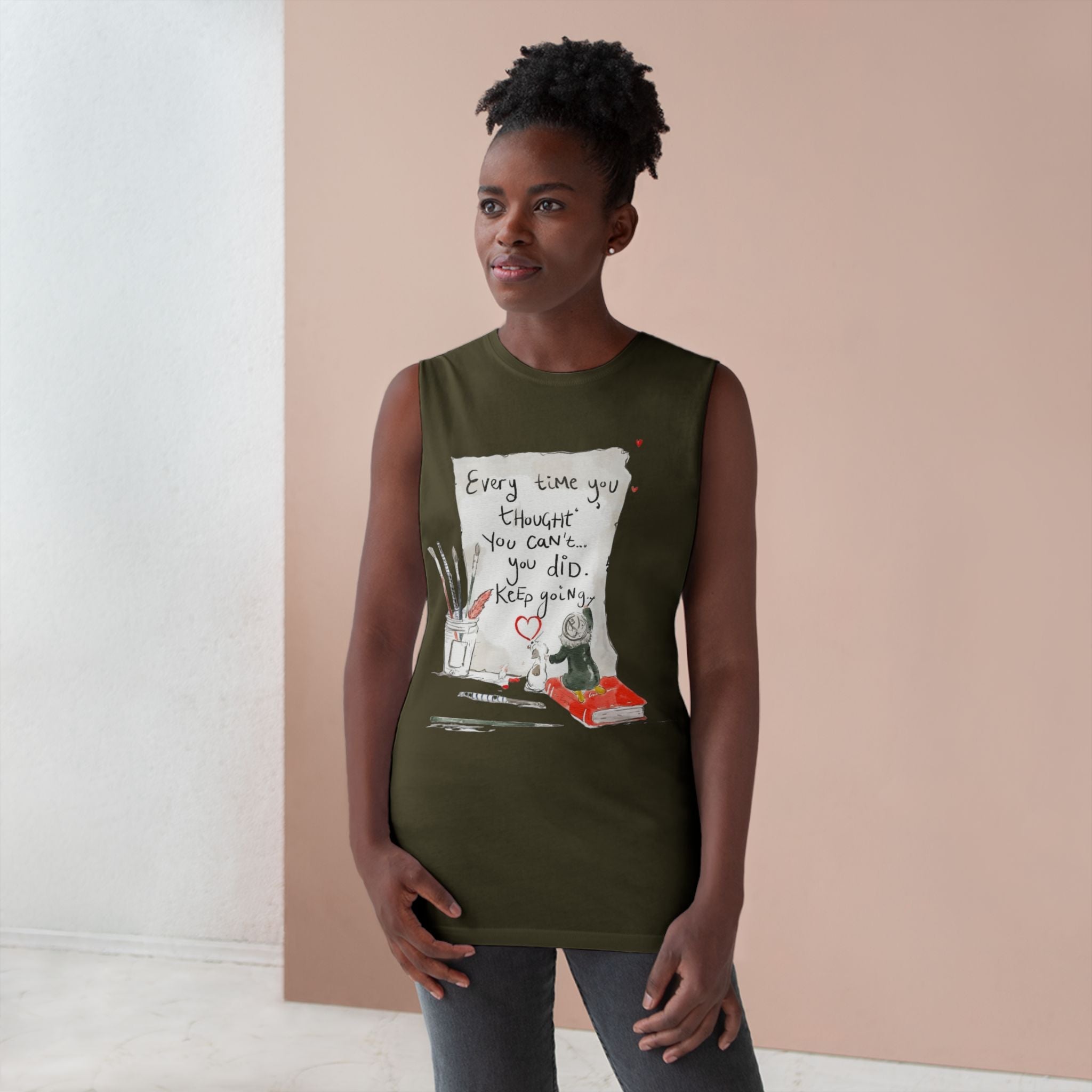 Effortlessly Cool & Made to Move Inspirational Quote Unisex Tank Top, Motivational Workout Shirt, Casual Summer Wear, Gift for Athletes, Encouragement Apparel - Metamorphosis Creations