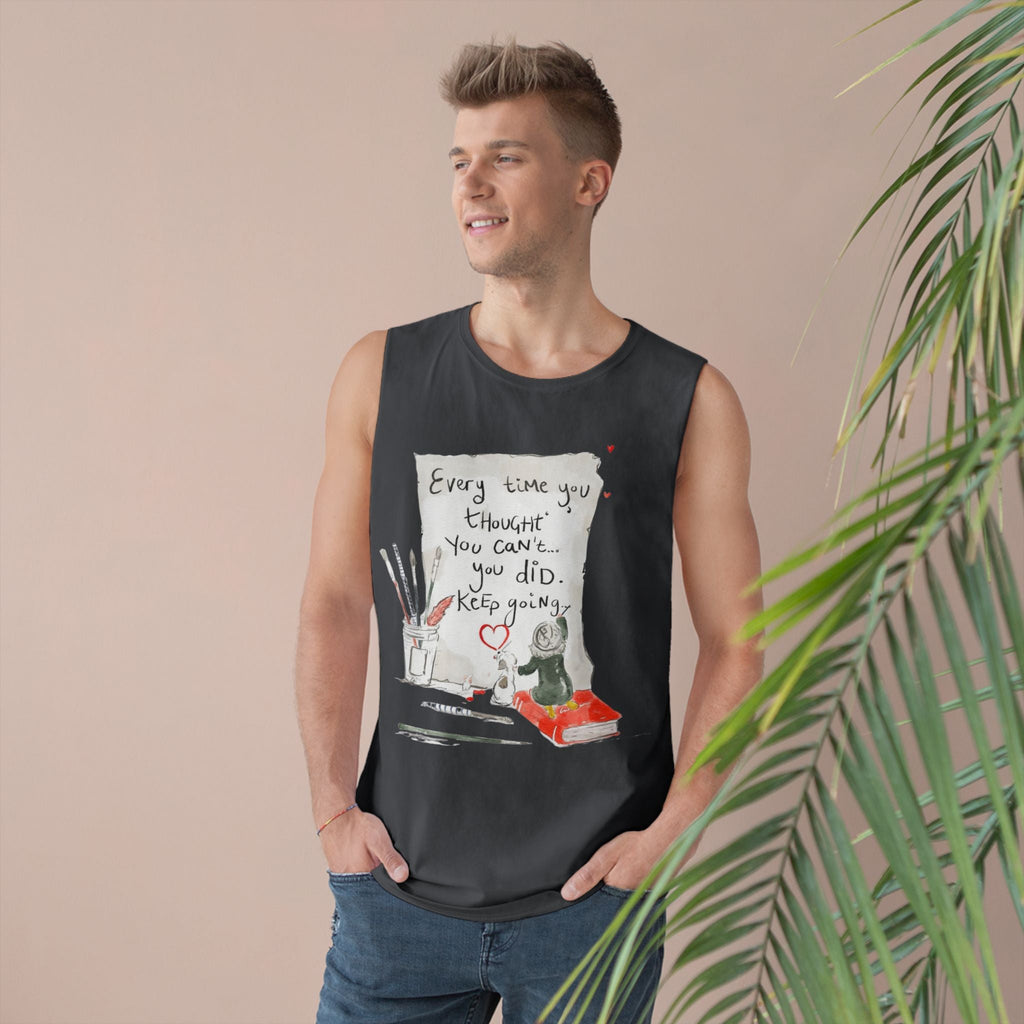 Effortlessly Cool & Made to Move Inspirational Quote Unisex Tank Top, Motivational Workout Shirt, Casual Summer Wear, Gift for Athletes, Encouragement Apparel - Metamorphosis Creations