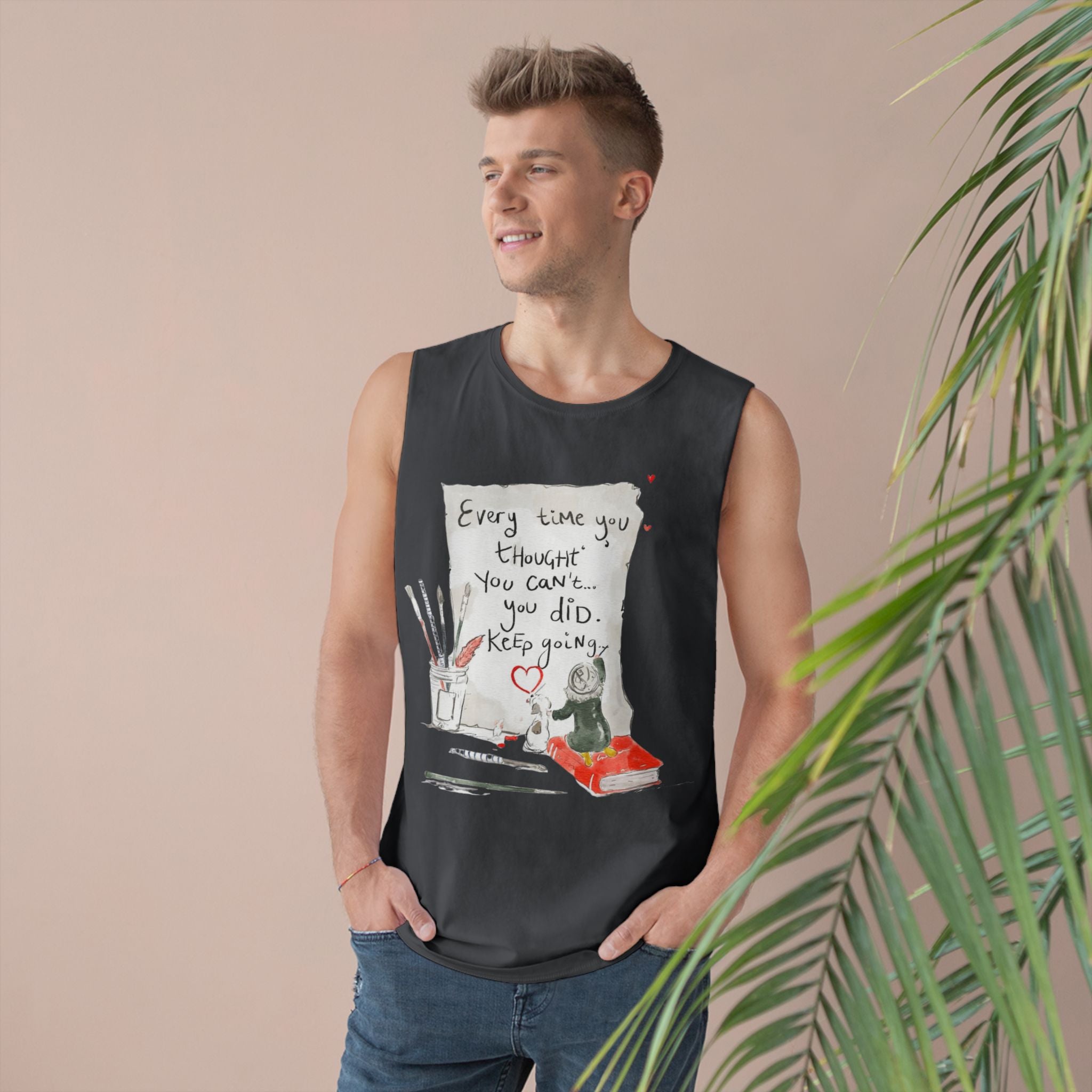 Effortlessly Cool & Made to Move Inspirational Quote Unisex Tank Top, Motivational Workout Shirt, Casual Summer Wear, Gift for Athletes, Encouragement Apparel - Metamorphosis Creations