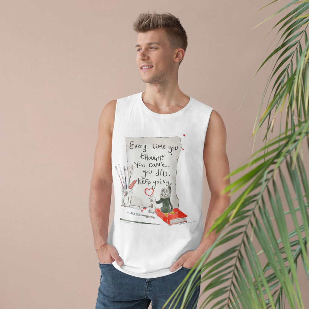 Effortlessly Cool & Made to Move Inspirational Quote Unisex Tank Top, Motivational Workout Shirt, Casual Summer Wear, Gift for Athletes, Encouragement Apparel - Metamorphosis Creations