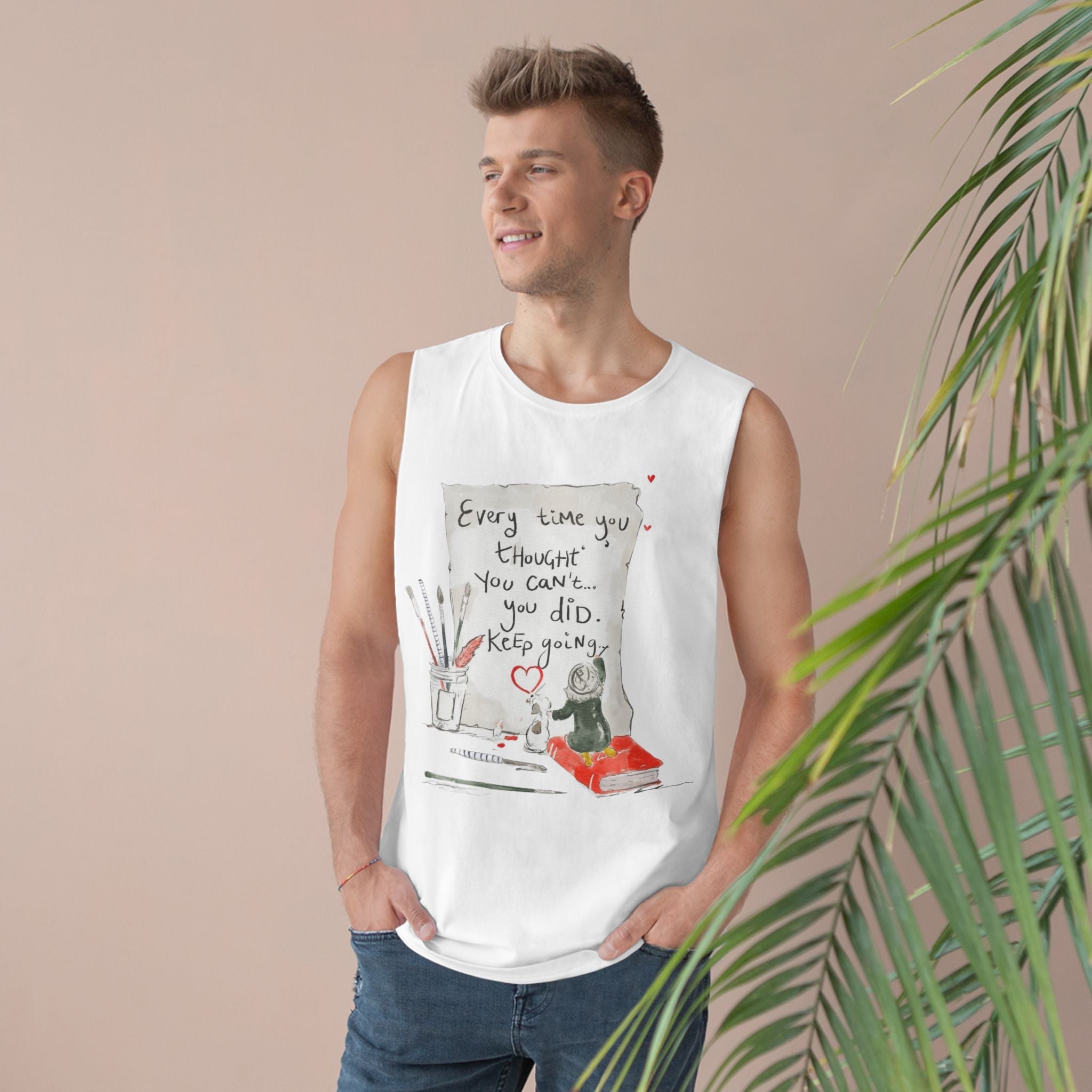 Effortlessly Cool & Made to Move Inspirational Quote Unisex Tank Top, Motivational Workout Shirt, Casual Summer Wear, Gift for Athletes, Encouragement Apparel - Metamorphosis Creations