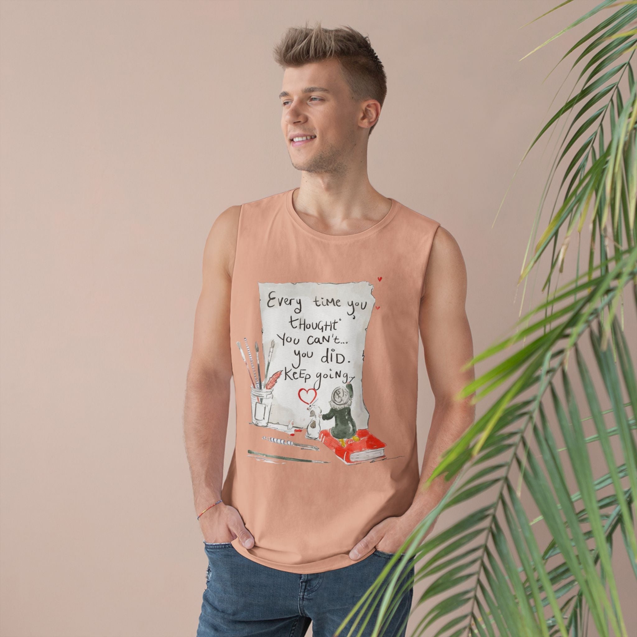 Effortlessly Cool & Made to Move Inspirational Quote Unisex Tank Top, Motivational Workout Shirt, Casual Summer Wear, Gift for Athletes, Encouragement Apparel - Metamorphosis Creations