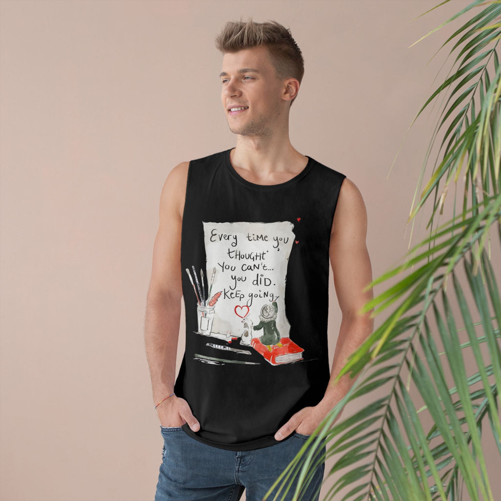 Effortlessly Cool & Made to Move Inspirational Quote Unisex Tank Top, Motivational Workout Shirt, Casual Summer Wear, Gift for Athletes, Encouragement Apparel - Metamorphosis Creations