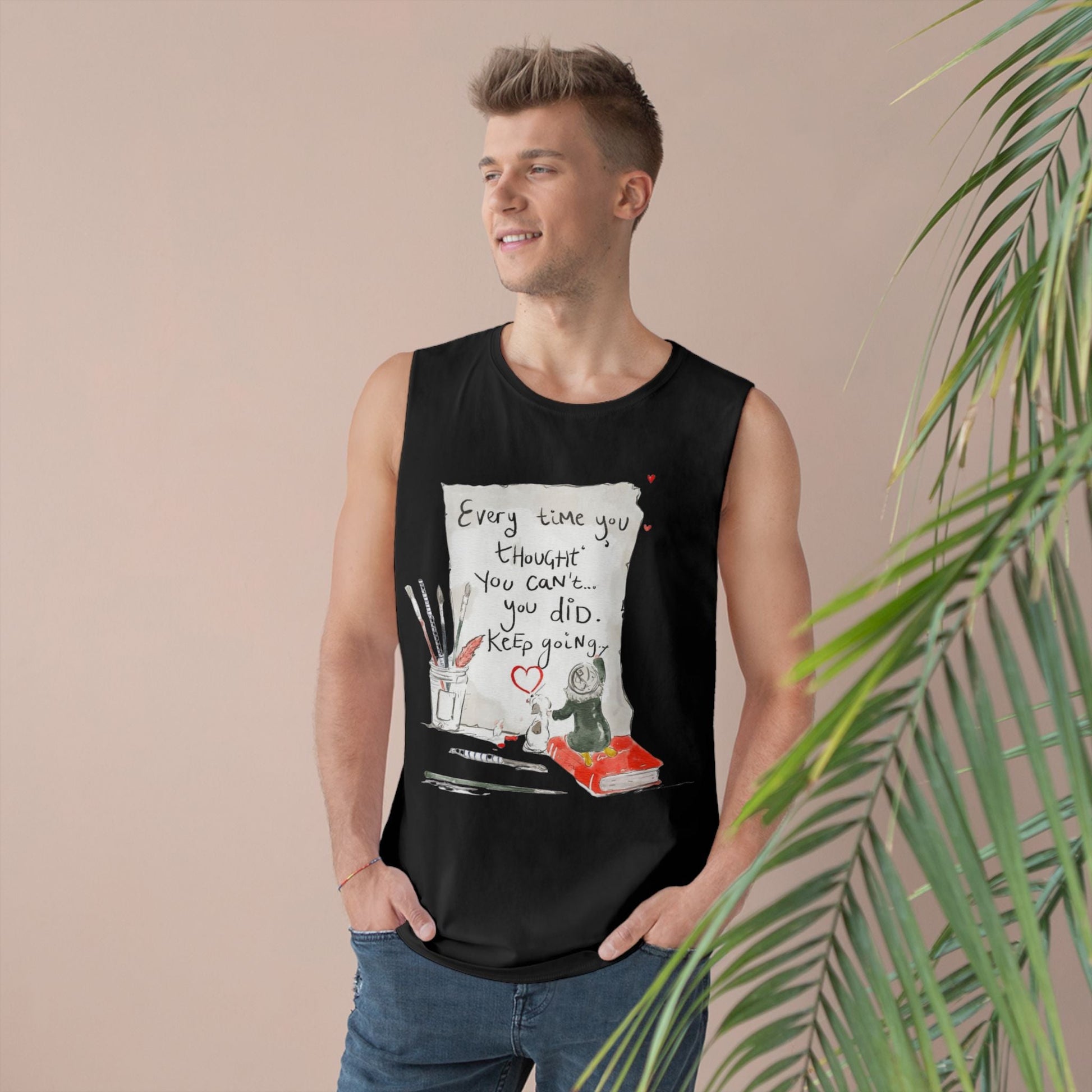 Effortlessly Cool & Made to Move Inspirational Quote Unisex Tank Top, Motivational Workout Shirt, Casual Summer Wear, Gift for Athletes, Encouragement Apparel - Metamorphosis Creations