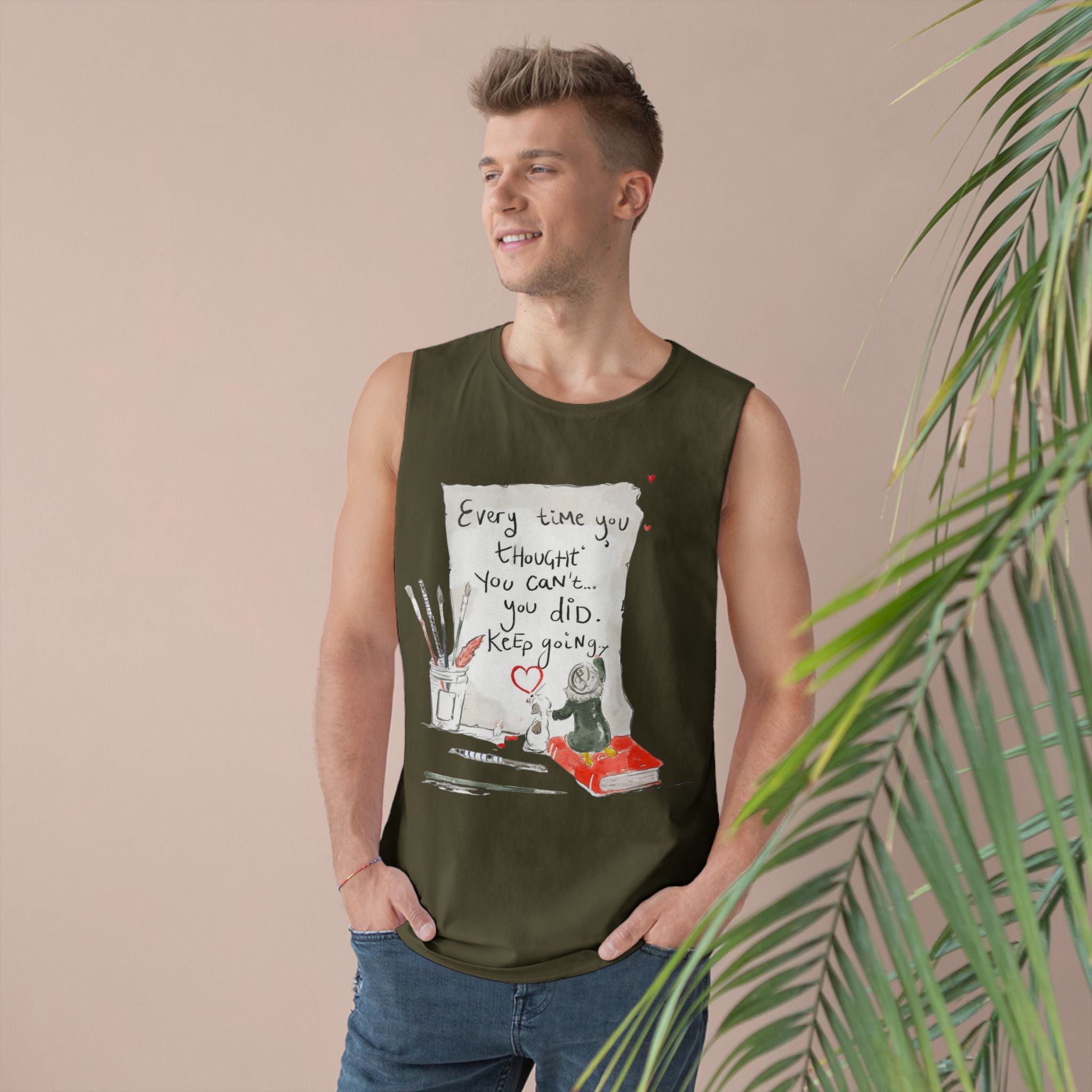 Effortlessly Cool & Made to Move Inspirational Quote Unisex Tank Top, Motivational Workout Shirt, Casual Summer Wear, Gift for Athletes, Encouragement Apparel - Metamorphosis Creations