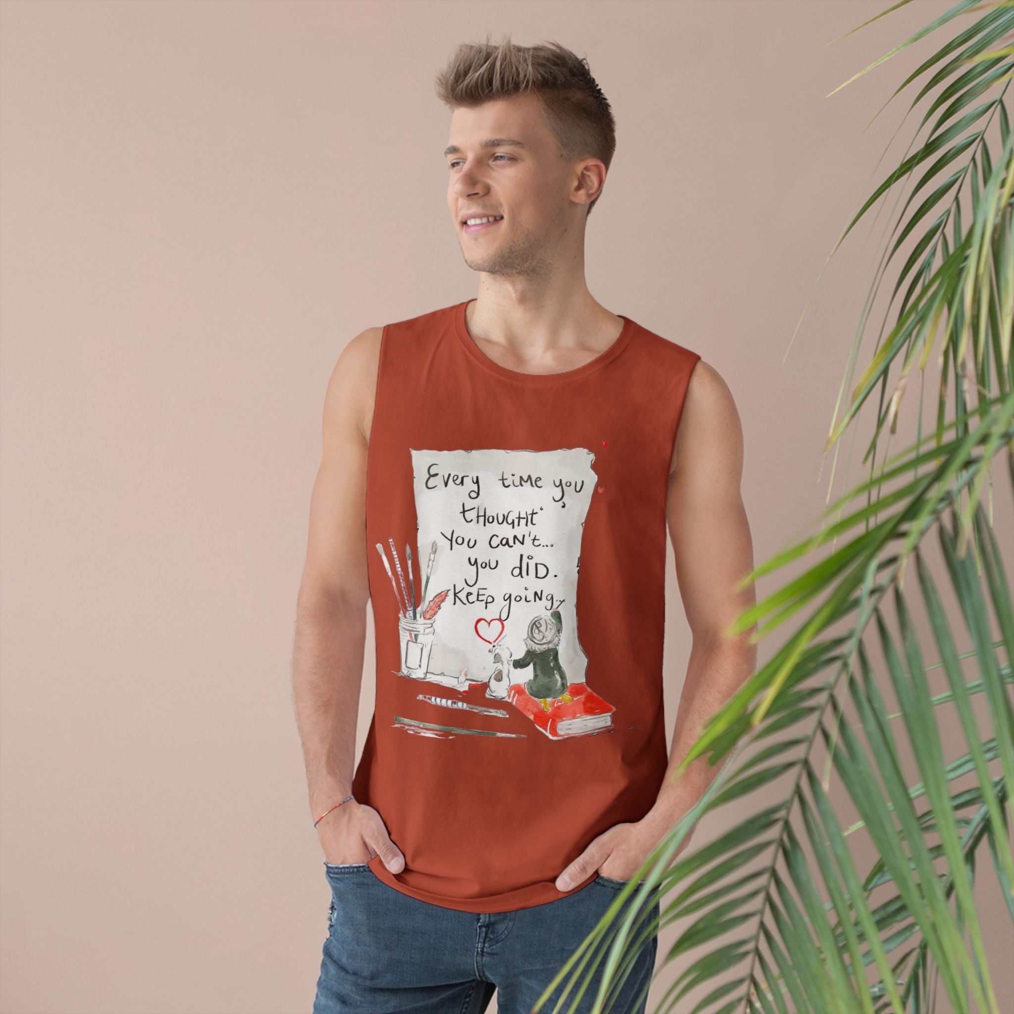 Effortlessly Cool & Made to Move Inspirational Quote Unisex Tank Top, Motivational Workout Shirt, Casual Summer Wear, Gift for Athletes, Encouragement Apparel - Metamorphosis Creations