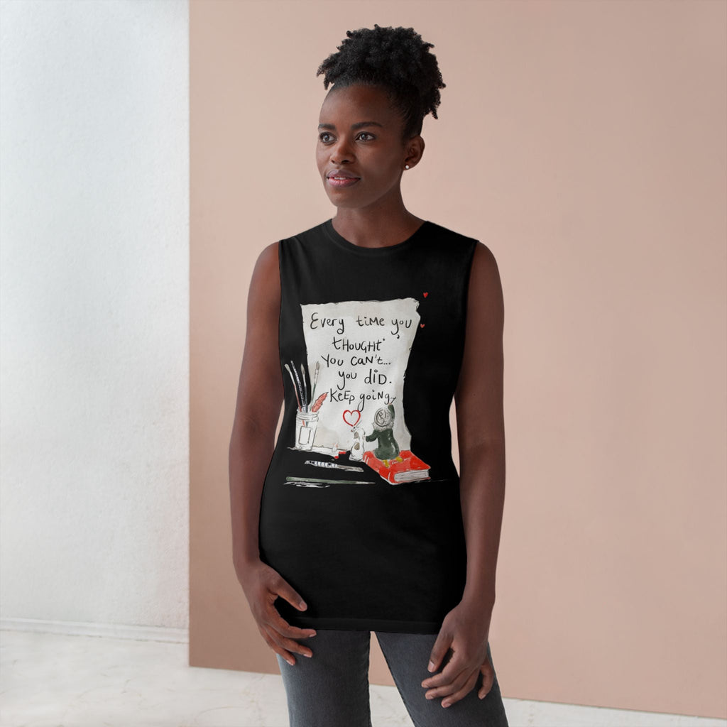 Effortlessly Cool & Made to Move Inspirational Quote Unisex Tank Top, Motivational Workout Shirt, Casual Summer Wear, Gift for Athletes, Encouragement Apparel - Metamorphosis Creations