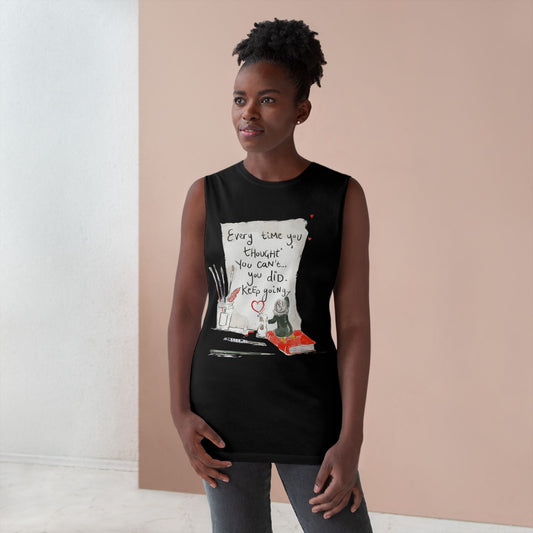 Effortlessly Cool & Made to Move Inspirational Quote Unisex Tank Top, Motivational Workout Shirt, Casual Summer Wear, Gift for Athletes, Encouragement Apparel - Metamorphosis Creations