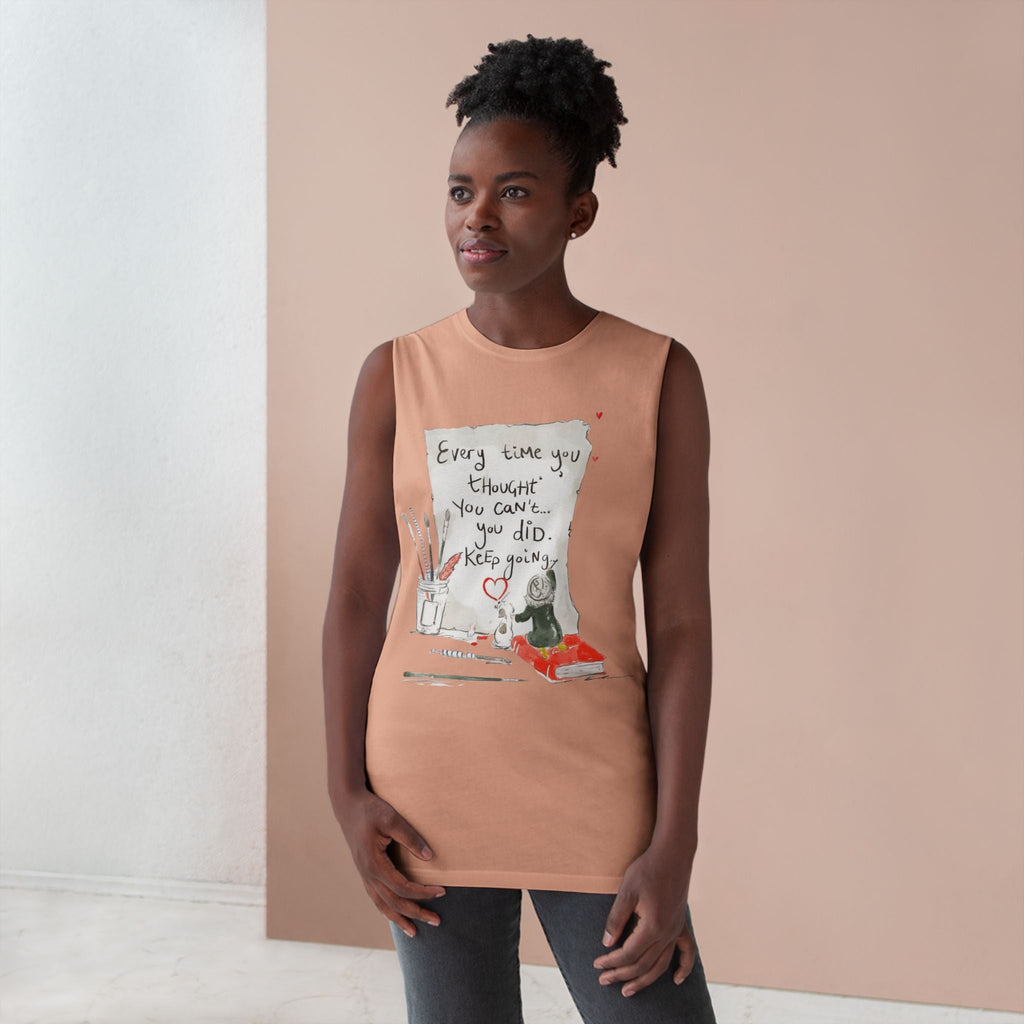 Effortlessly Cool & Made to Move Inspirational Quote Unisex Tank Top, Motivational Workout Shirt, Casual Summer Wear, Gift for Athletes, Encouragement Apparel - Metamorphosis Creations