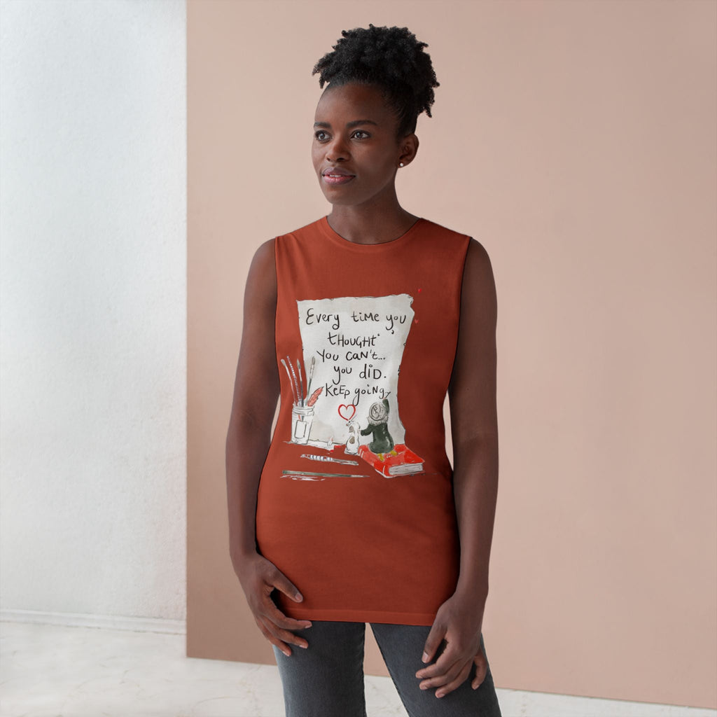 Effortlessly Cool & Made to Move Inspirational Quote Unisex Tank Top, Motivational Workout Shirt, Casual Summer Wear, Gift for Athletes, Encouragement Apparel - Metamorphosis Creations