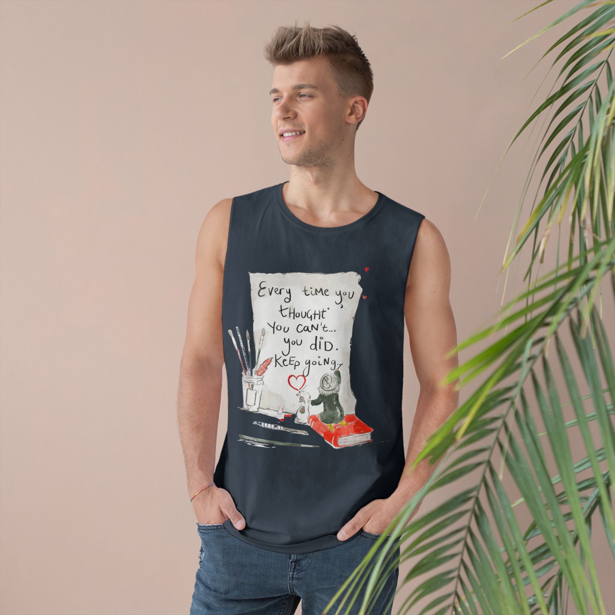 Effortlessly Cool & Made to Move Inspirational Quote Unisex Tank Top, Motivational Workout Shirt, Casual Summer Wear, Gift for Athletes, Encouragement Apparel - Metamorphosis Creations