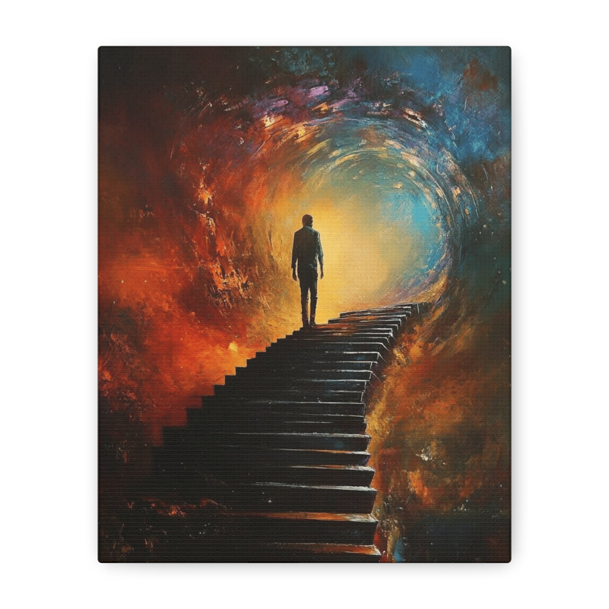 Embrace the Spirit of Nature and Free - Flowing Boho Vibes Spiritual Journey Canvas Art, Inspirational Meditation Decor, Inspirational Quote Wall Art - Metamorphosis Creations