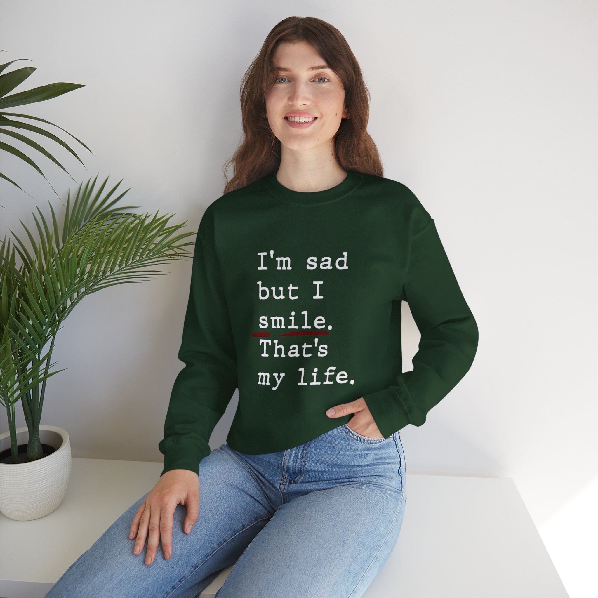 Emotional Statement Crewneck Sweatshirt - Unisex Casual Wear, Gift for Friends, Humor Apparel, Self - Care Reminder, Everyday Comfort - Metamorphosis Creations