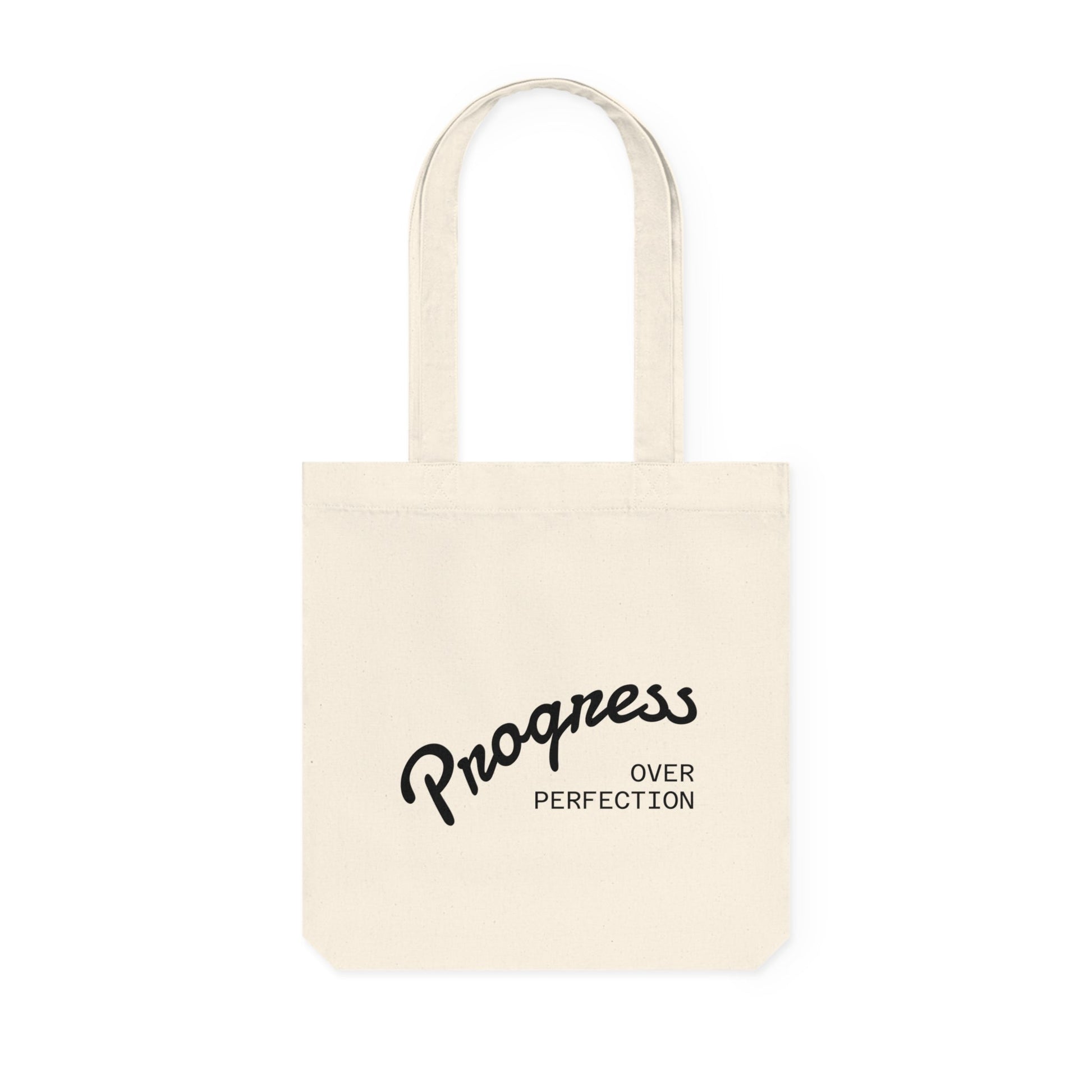 Empowerment & Progress Over Perfection, Eco - Friendly, Gift for Her, Fashionable Shopping Bag, Casual Tote - Metamorphosis Creations