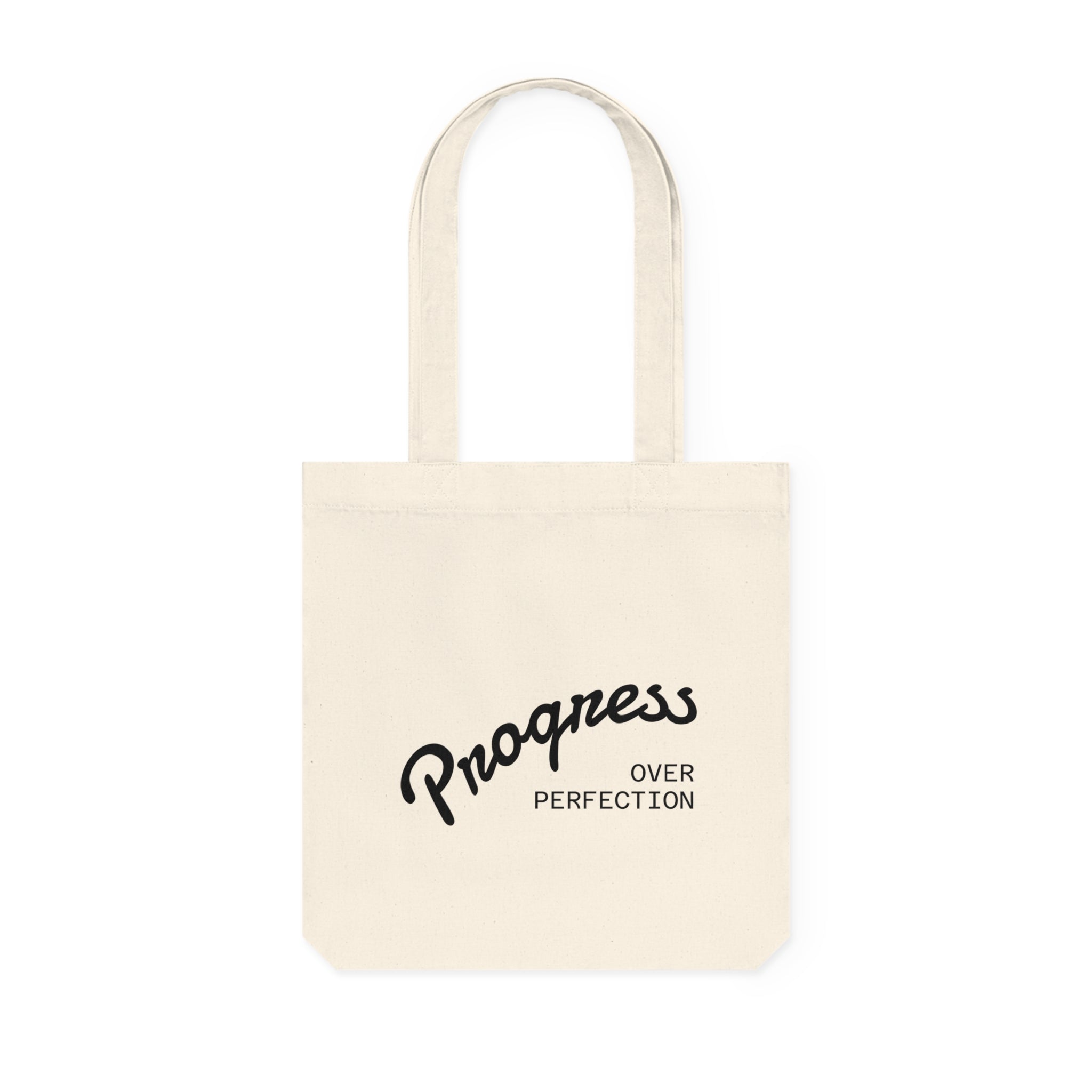 Empowerment & Progress Over Perfection, Eco - Friendly, Gift for Her, Fashionable Shopping Bag, Casual Tote - Metamorphosis Creations