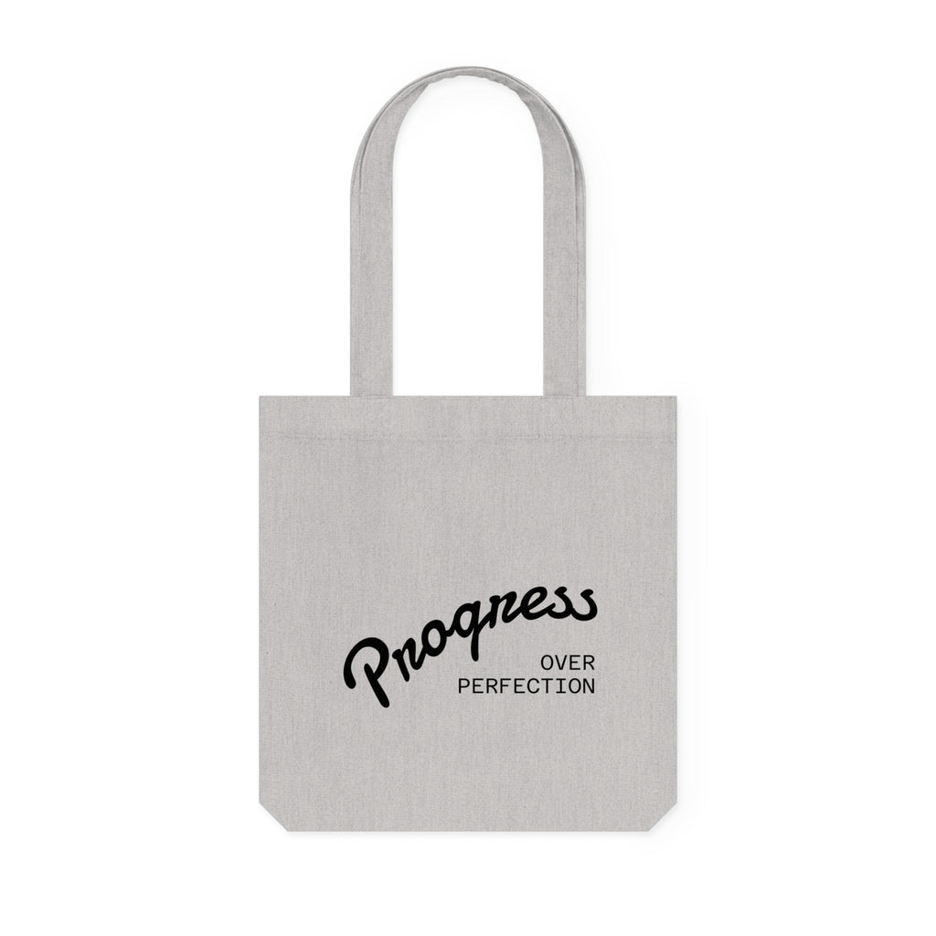 Empowerment & Progress Over Perfection, Eco - Friendly, Gift for Her, Fashionable Shopping Bag, Casual Tote - Metamorphosis Creations